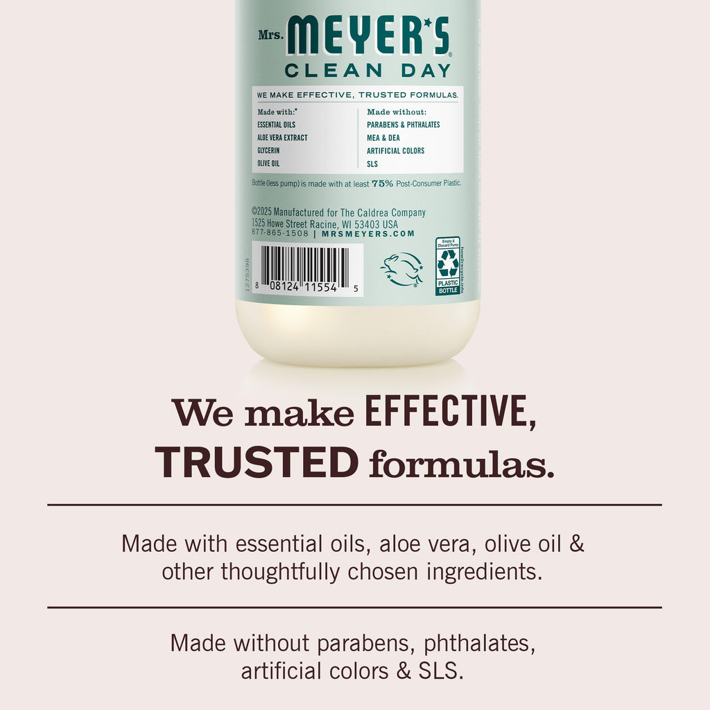 MRS. MEYER'S CLEAN DAY Hand Soap, Made with Essential Oils, Apple, 12.5 fl. oz - Pack of 3