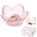 Gifts for Women Trinket Dish Flower Jewelry Dish Pink Glass Ring Holder Jewellery Tray Cute Room Decor Aesthetic Bedroom Accessories Unique Birthday New Home Mothers Day Gifts for Women Friends(2 pcs)