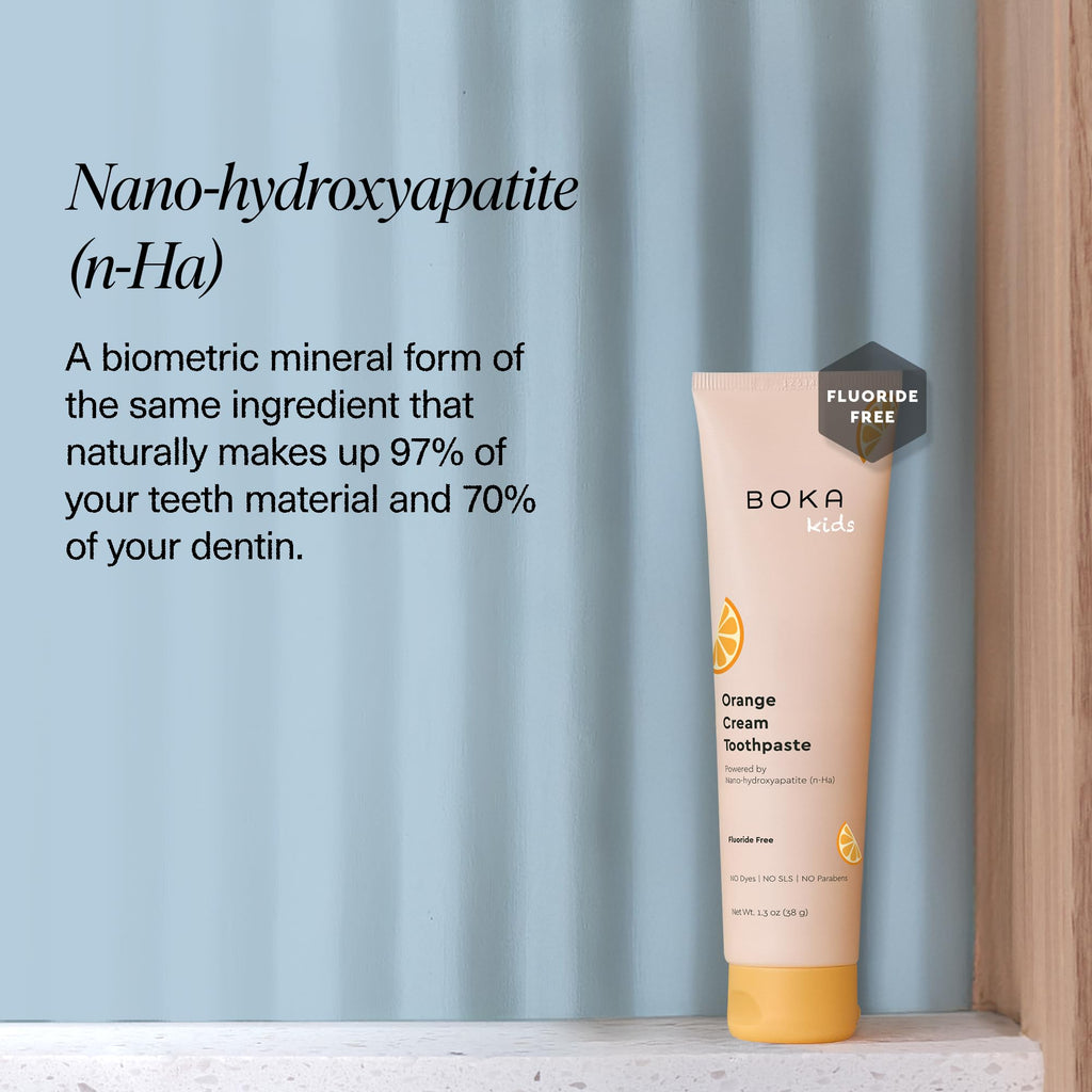 Boka Fluoride Free Toothpaste Nano Hydroxyapatite Toothpaste - Strawberry Mango Flavor, 1.3 oz 2pk US Manufactured