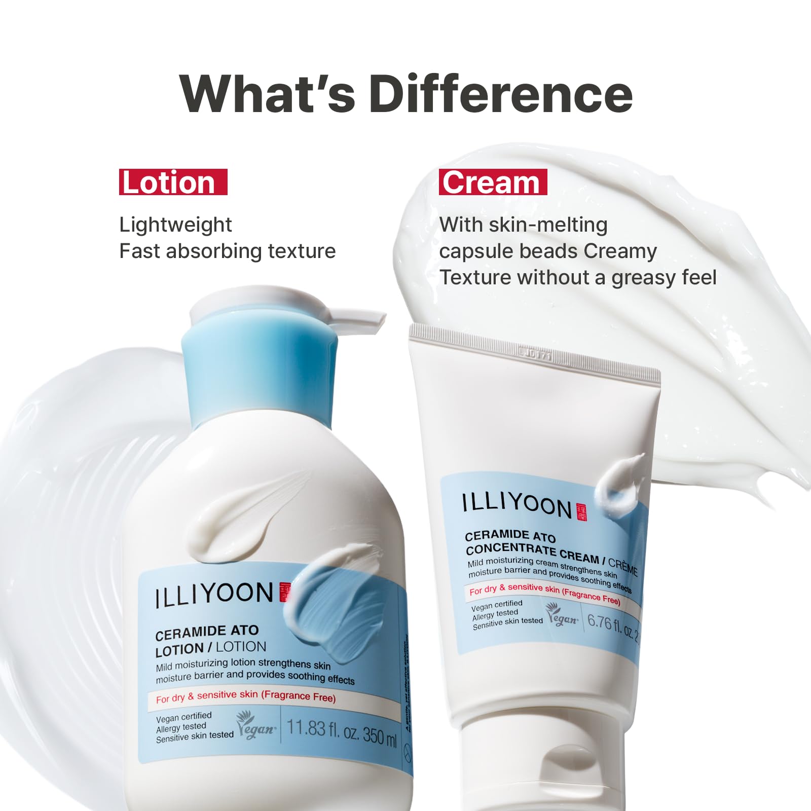Illiyoon Ceramide Ato Lotion | Lightweight Moisturizer for Dry & Sensitive Skin, Barrier Repair for Face and Body, Mild for Babies, Vegan Certified, Korean Skincare, 2.29 fl.oz.