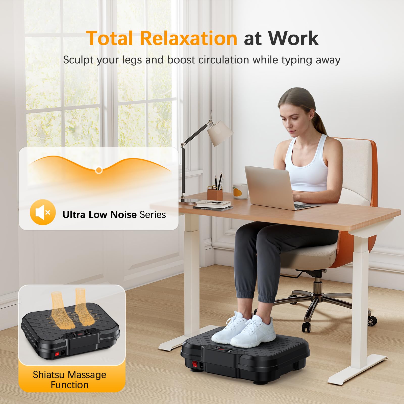 NXSCI Vibration Plate Exercise Machine,Vibrating Platform for Lymphatic Drainage with 250 Speeds,500 lbs Weight Capacity,Vibrated Plates for Weight Loss,Full Body Workout Equipment for Fitness at Home