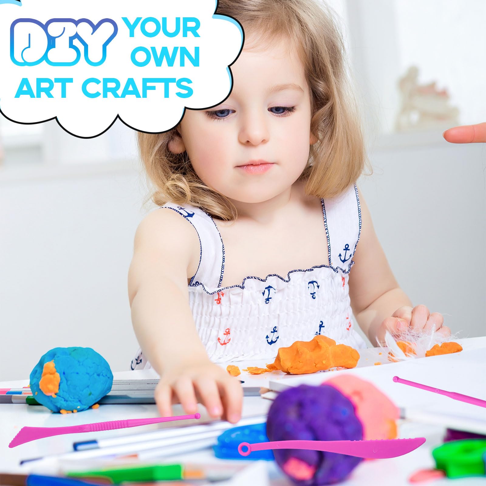 MuseLuxe Air Dry Clay - 32 Colors Modeling Clay Kit with 3 Sculpting Tools,Safe & Non-Toxic,DIY Magic Gifts Toys for Boys,Girls,Kids