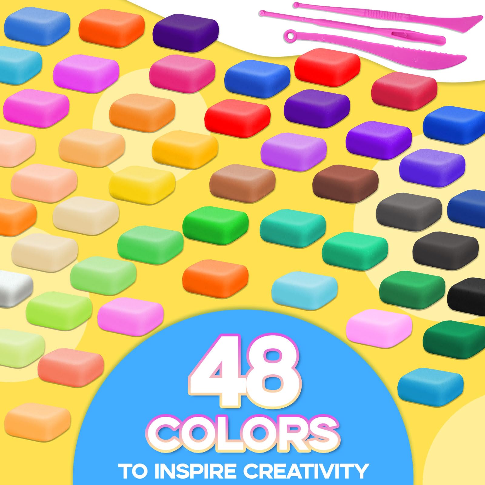 MuseLuxe Air Dry Clay - 32 Colors Modeling Clay Kit with 3 Sculpting Tools,Safe & Non-Toxic,DIY Magic Gifts Toys for Boys,Girls,Kids