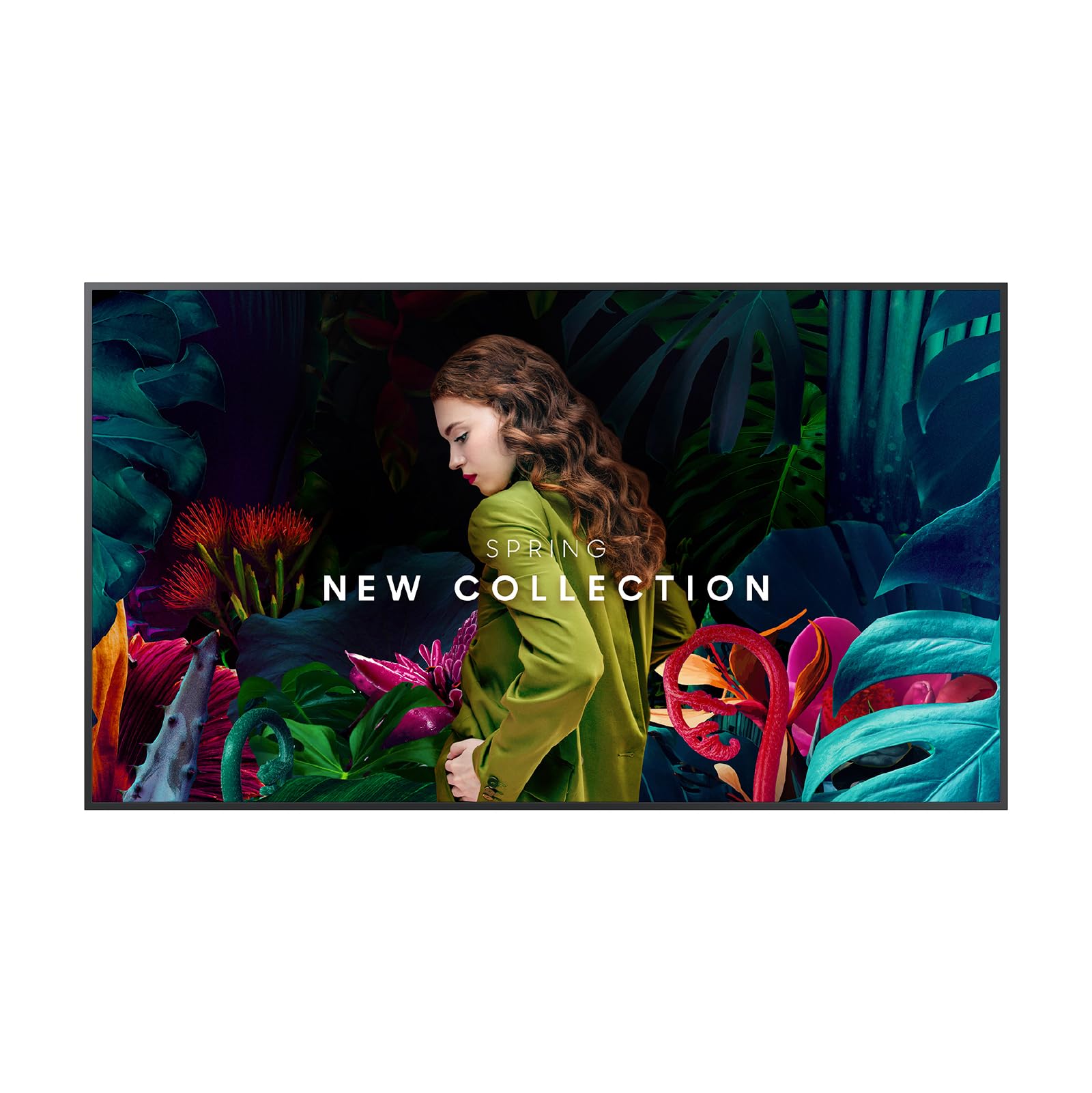 Samsung 55” Commercial UHD Signage, 28.5mm Depth, Dynamic Crystal Color, Quantum Processor Lite 4K, Ultra Slim Depth, Home UI, Centered VESA Holes, 3-Year Warranty, LH55QBCEBGCXGO