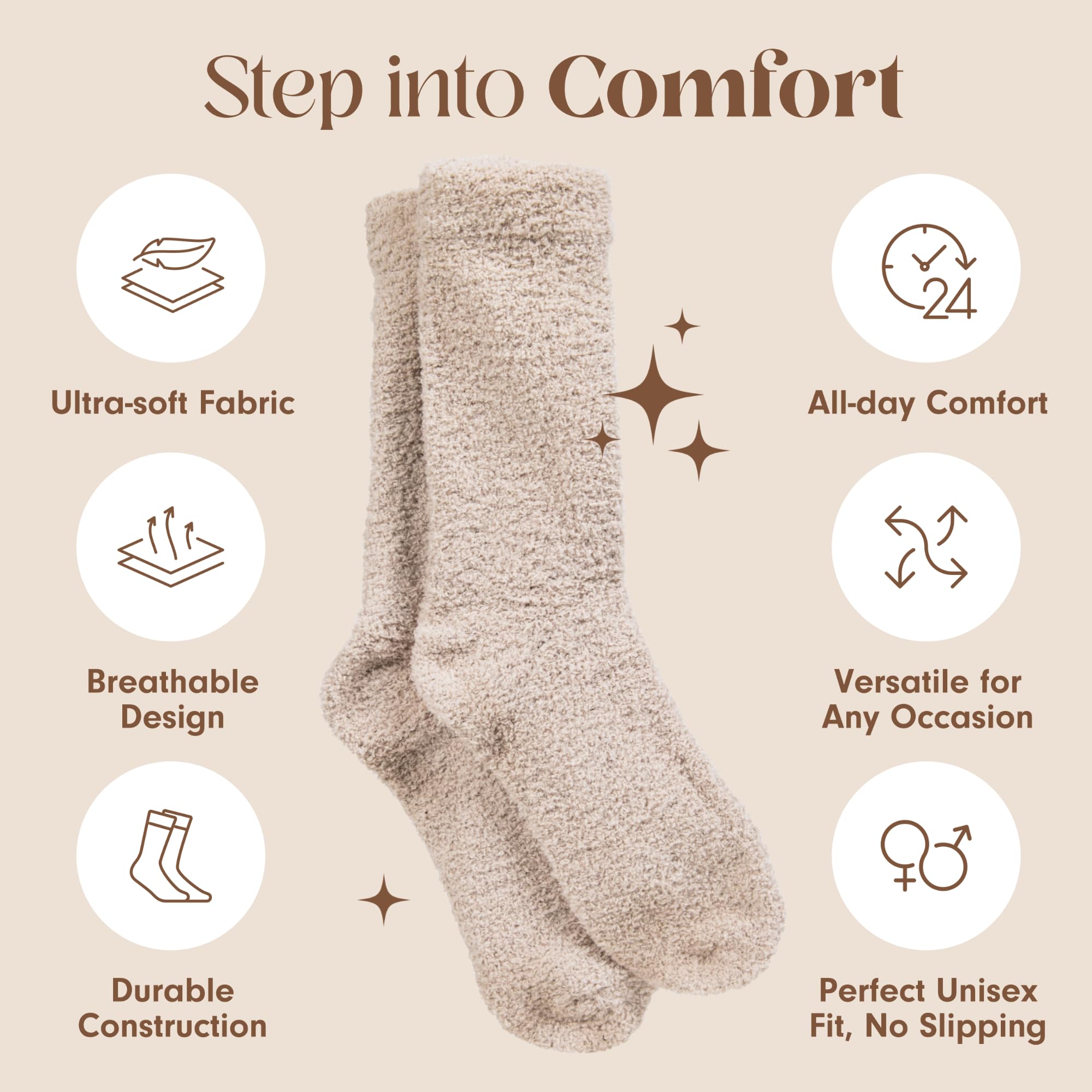 Unboxme Gifts Warm & Cozy Ultra-Luxe Cloud Sock, Gift for Women & Men - Super Soft Luxurious Fabric Sleep Socks