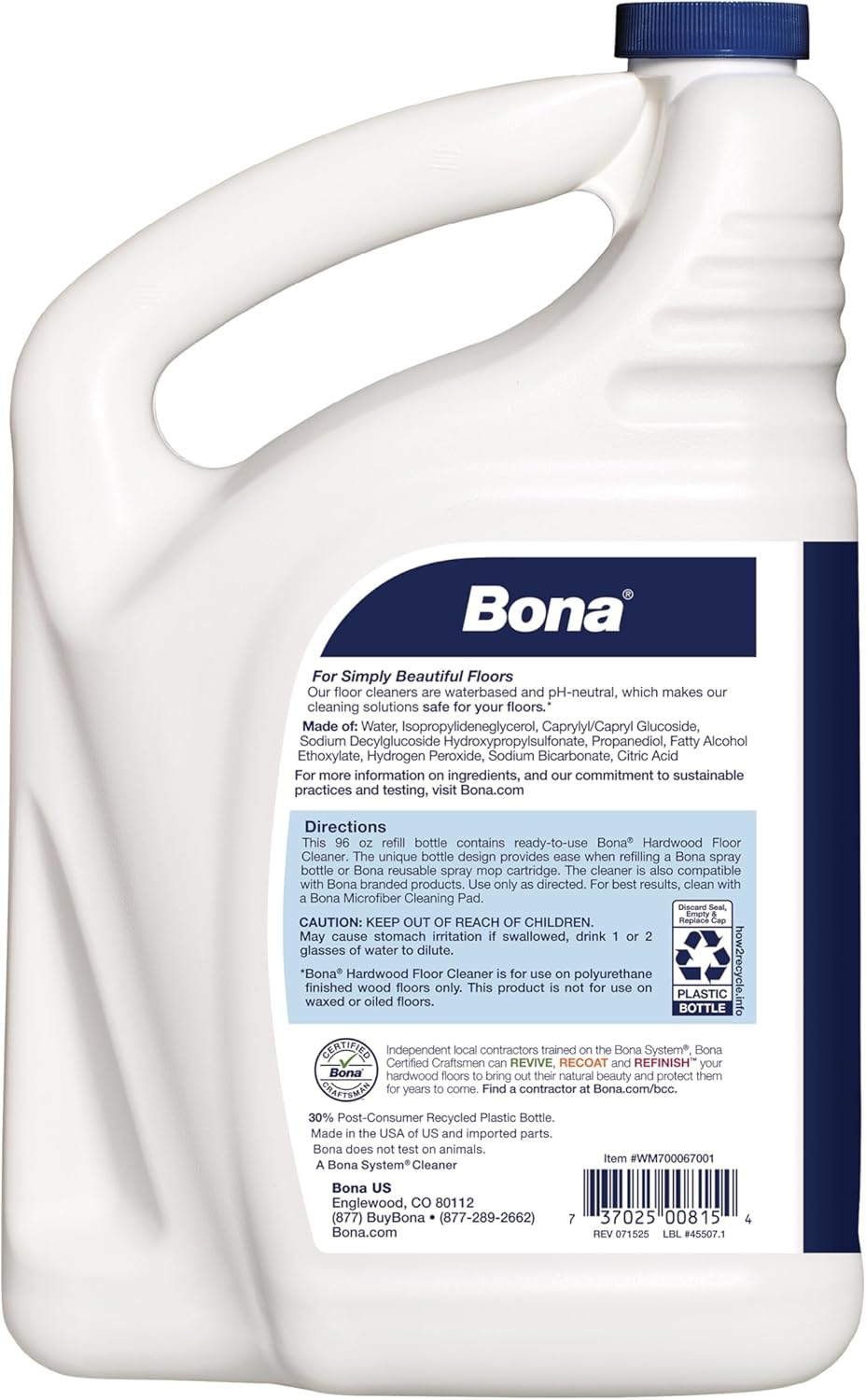 Bona® Hardwood Floor Cleaner Spray - 32 fl oz - Cedar Wood - Includes Filled Bottle + Concentrate Refill for Hardwood Floor Cleaning