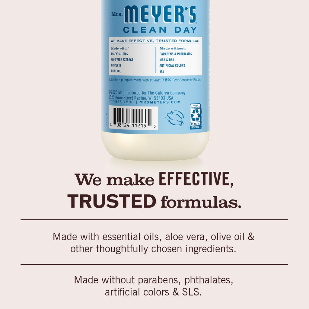 MRS. MEYER'S CLEAN DAY Hand Soap, Made with Essential Oils, Apple, 12.5 fl. oz - Pack of 3