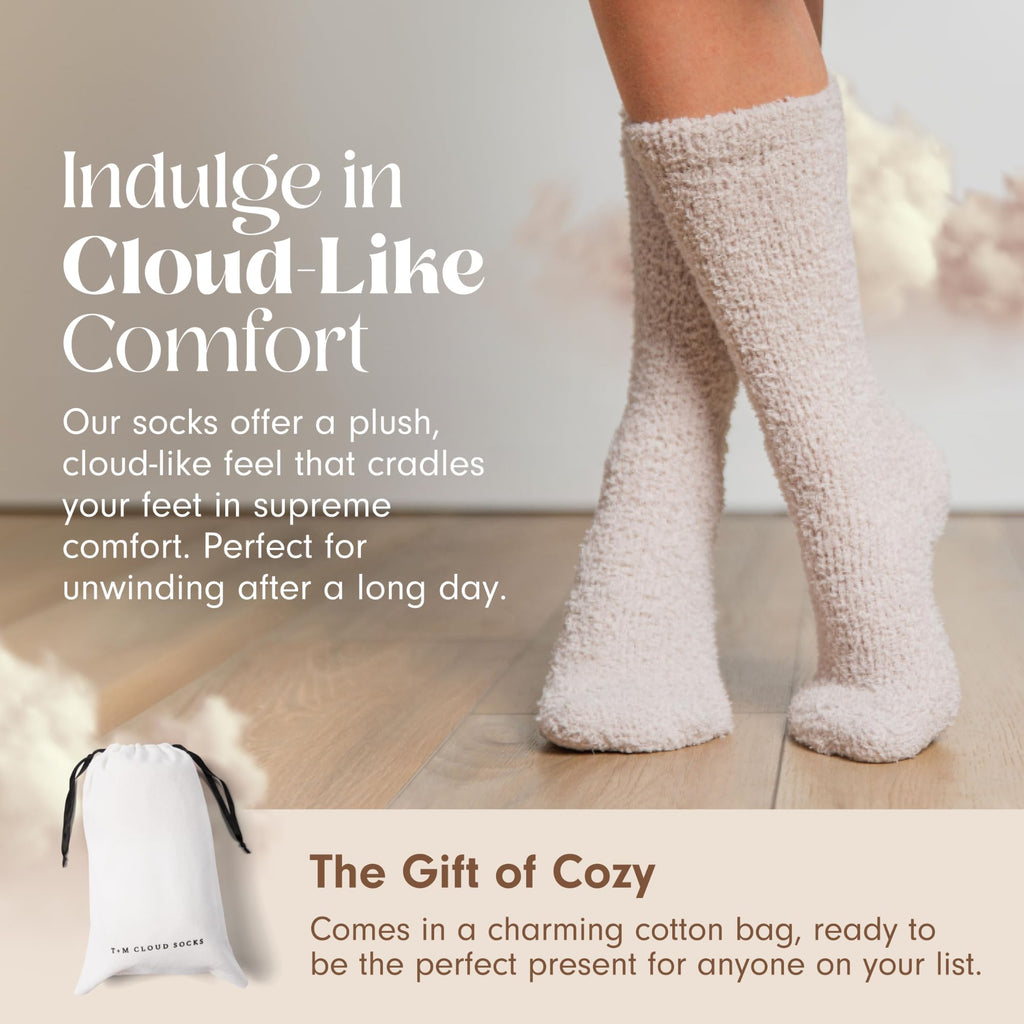 Unboxme Gifts Warm & Cozy Ultra-Luxe Cloud Sock, Gift for Women & Men - Super Soft Luxurious Fabric Sleep Socks