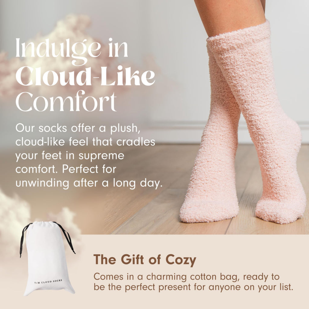 Unboxme Gifts Warm & Cozy Ultra-Luxe Cloud Sock, Gift for Women & Men - Super Soft Luxurious Fabric Sleep Socks