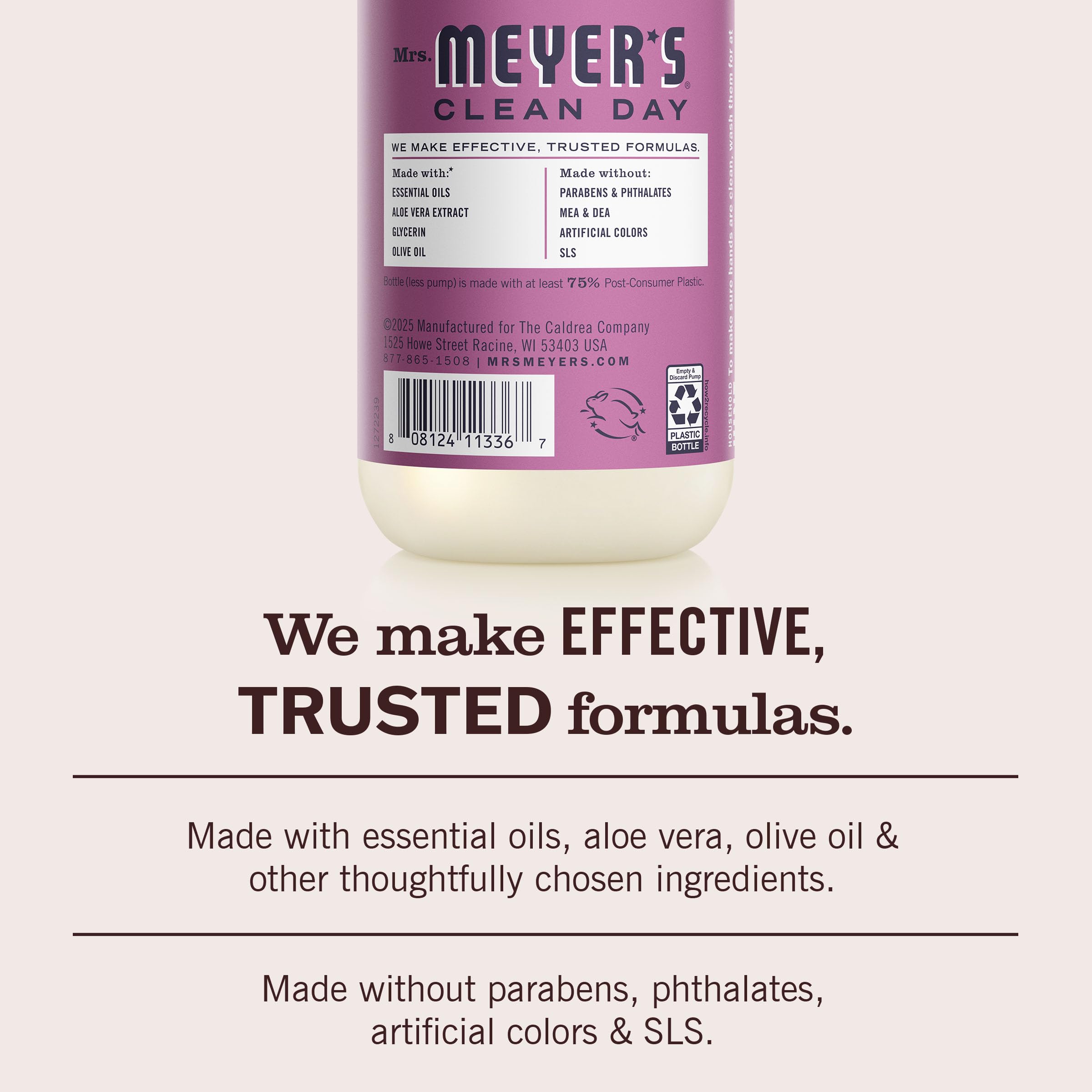 MRS. MEYER'S CLEAN DAY Hand Soap, Made with Essential Oils, Apple, 12.5 fl. oz - Pack of 3
