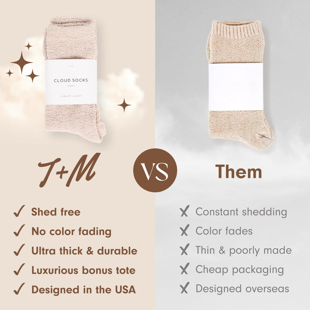 Unboxme Gifts Warm & Cozy Ultra-Luxe Cloud Sock, Gift for Women & Men - Super Soft Luxurious Fabric Sleep Socks