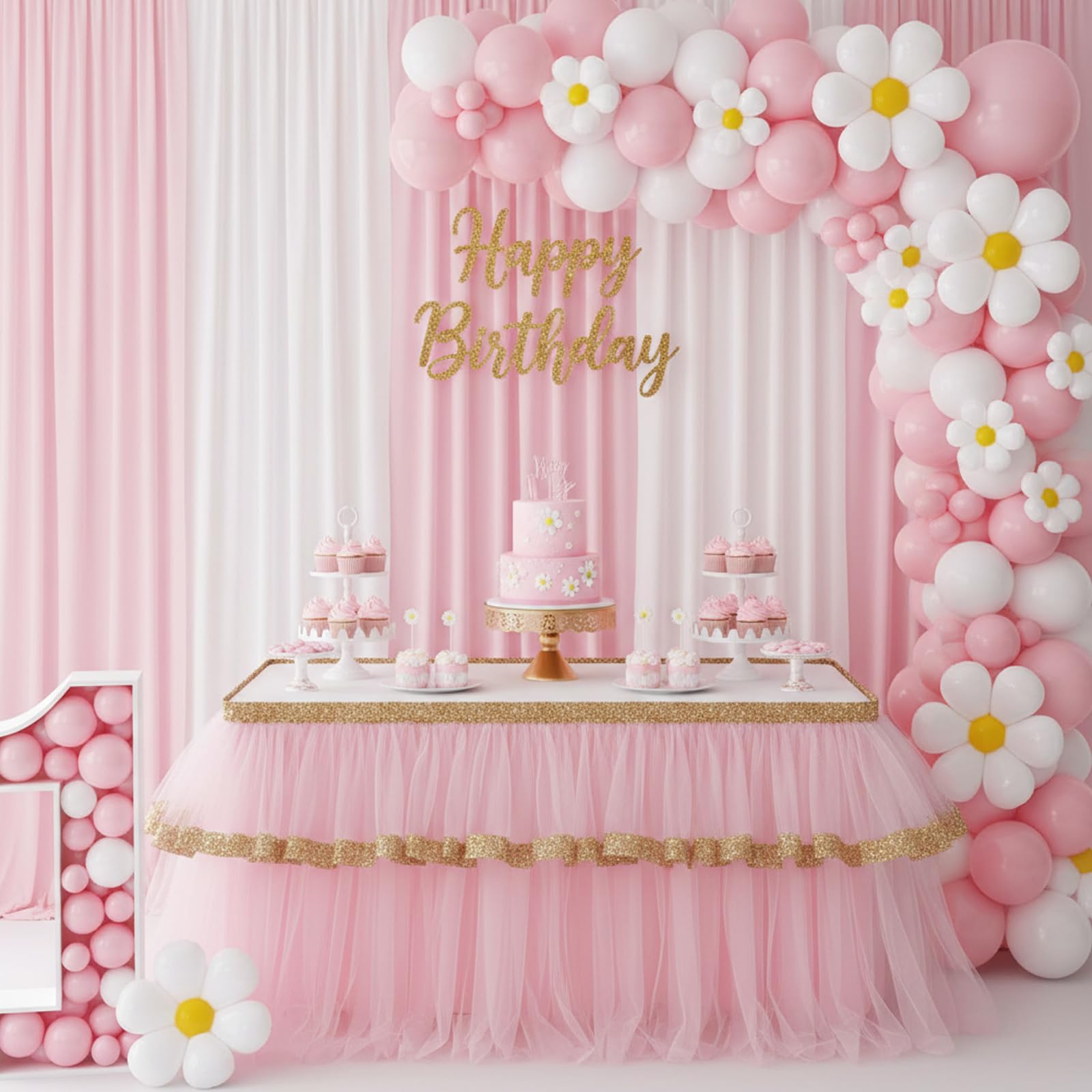 RUBFAC Pink Balloons 129pcs Light Pastel Pink Balloon Different Sizes 18 12 10 5 Inch for Garland Arch Mother's Day Birthday Party Baby Shower Gender Reveal Wedding Anniversary Easter Decoration