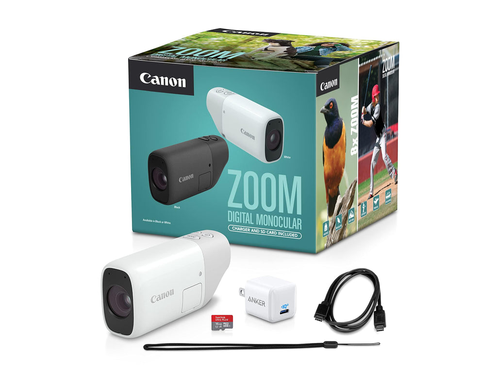 Canon Zoom Digital Monocular with USB Charger and microSD Card (Black)