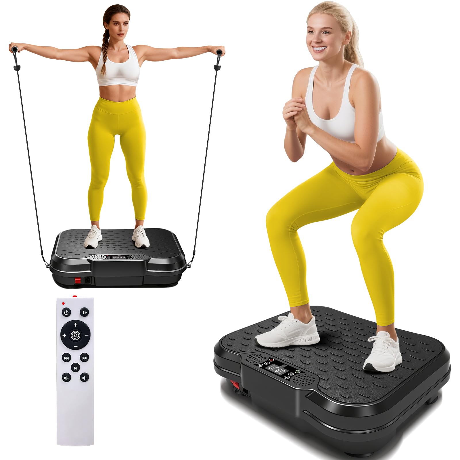 NXSCI Vibration Plate Exercise Machine,Vibrating Platform for Lymphatic Drainage with 250 Speeds,500 lbs Weight Capacity,Vibrated Plates for Weight Loss,Full Body Workout Equipment for Fitness at Home