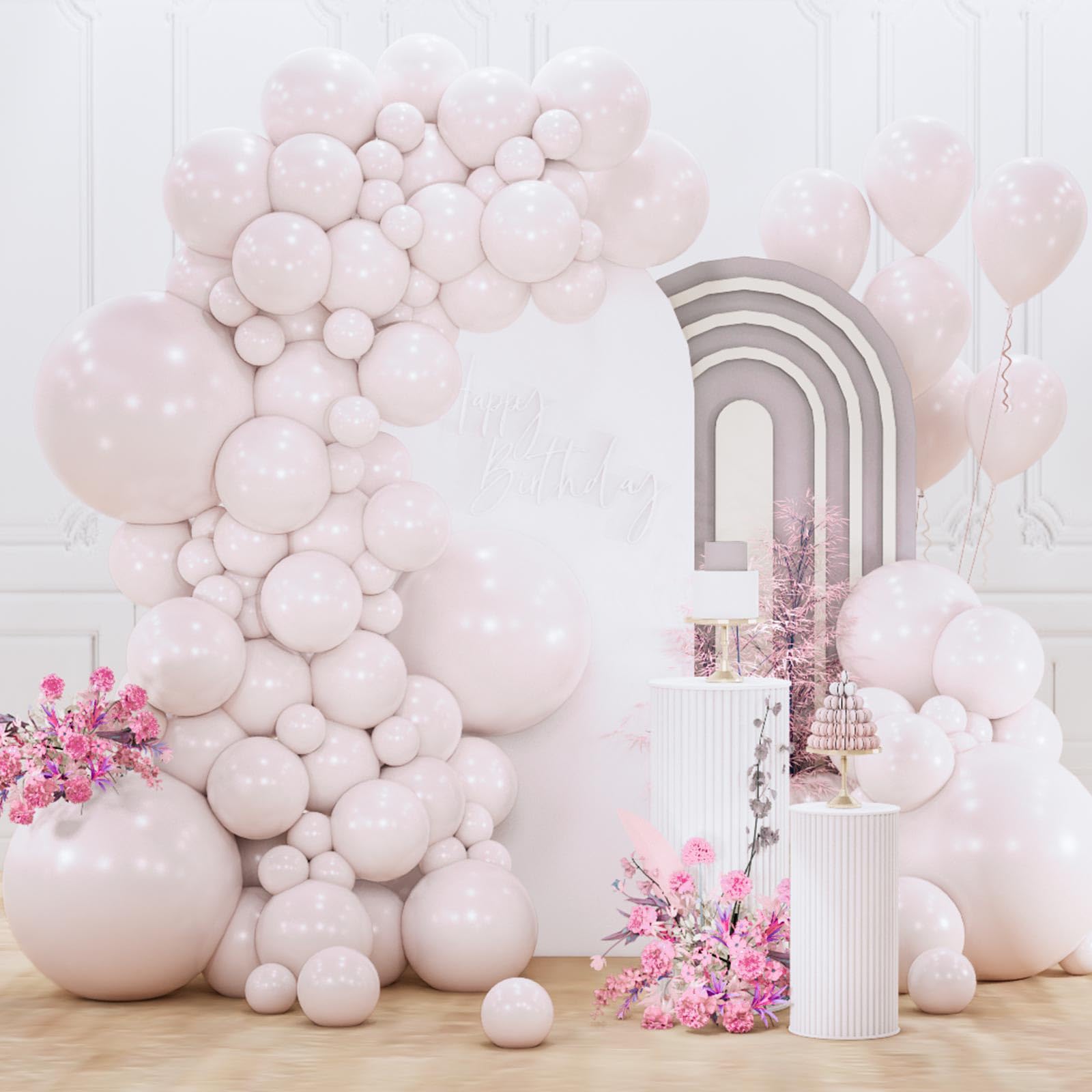 PartyWoo Nude Balloons 50pcs 5 Inch Apricot Boho Fall Neutral Latex Helium Balloons for Graduation Wedding Anniversary Birthday Boy Baby Shower Woodland Boho Theme Party Decorations Brown-F05