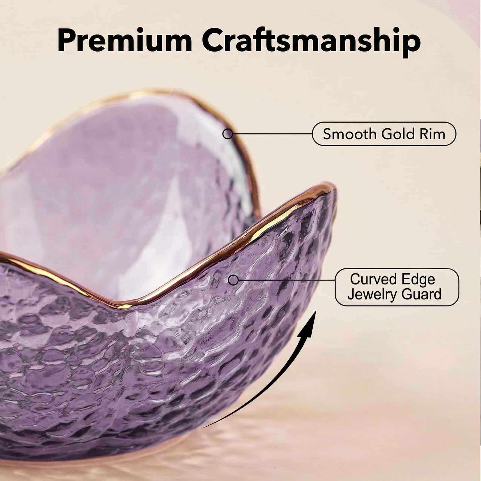 Gifts for Women Trinket Dish Flower Jewelry Dish Pink Glass Ring Holder Jewellery Tray Cute Room Decor Aesthetic Bedroom Accessories Unique Birthday New Home Mothers Day Gifts for Women Friends(2 pcs)