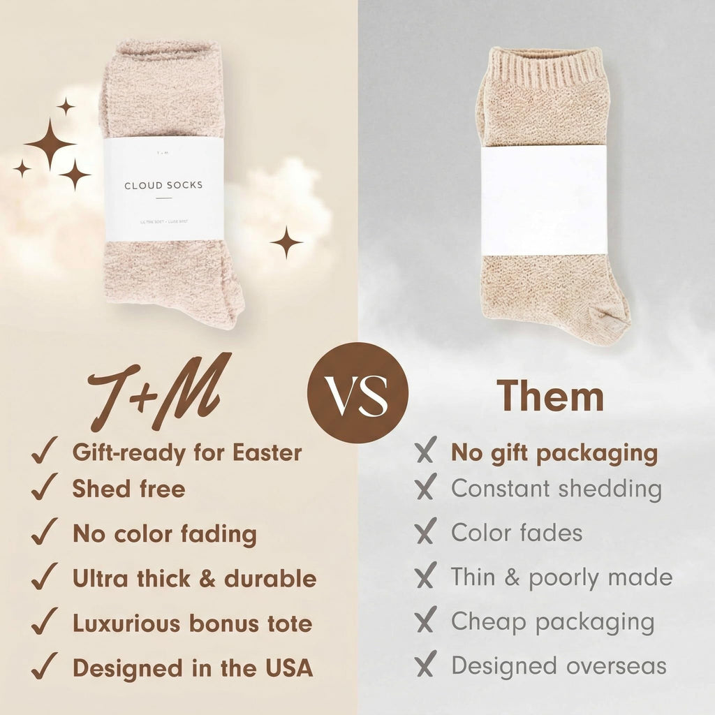 Unboxme Gifts Warm & Cozy Ultra-Luxe Cloud Sock, Gift for Women & Men - Super Soft Luxurious Fabric Sleep Socks