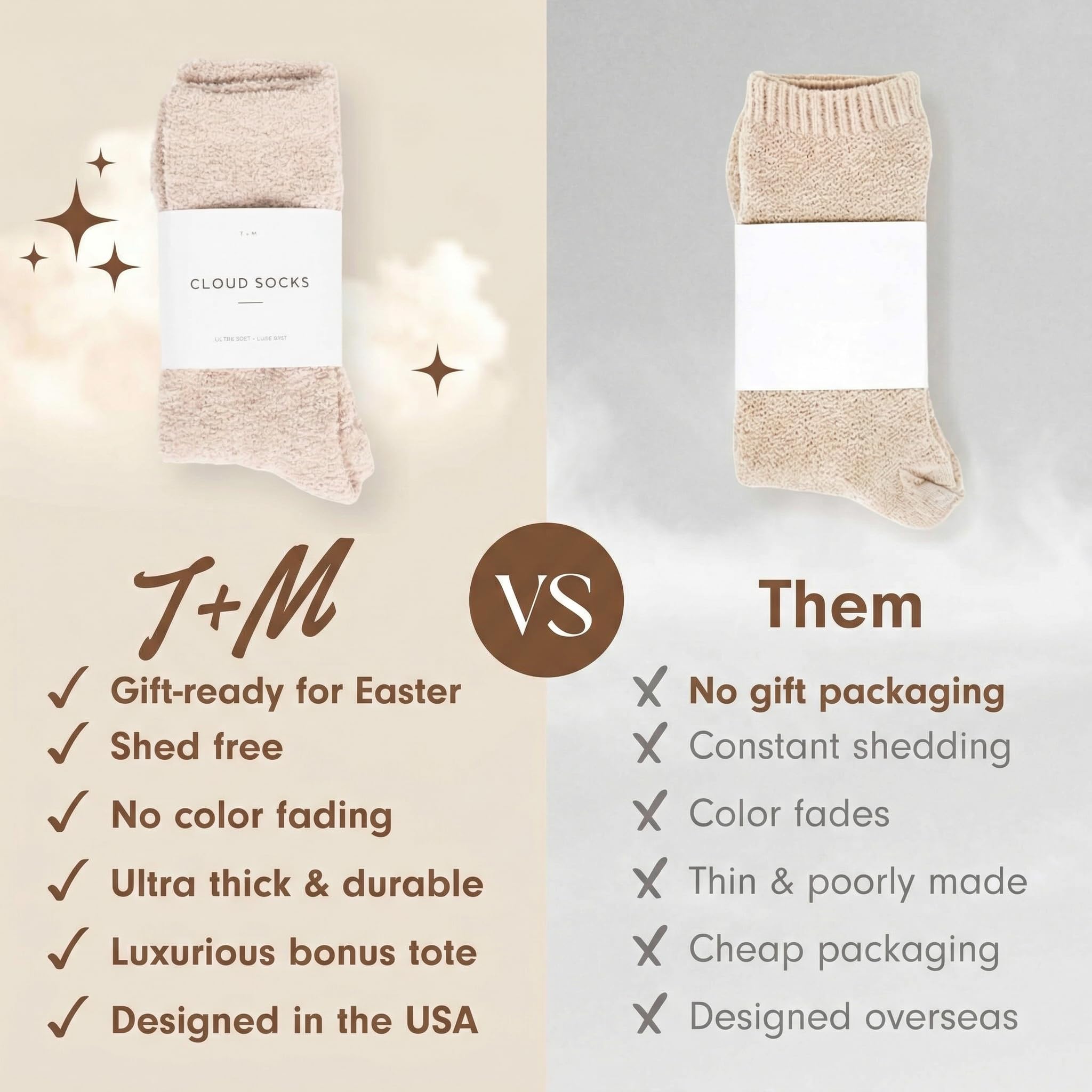 Unboxme Gifts Warm & Cozy Ultra-Luxe Cloud Sock, Gift for Women & Men - Super Soft Luxurious Fabric Sleep Socks