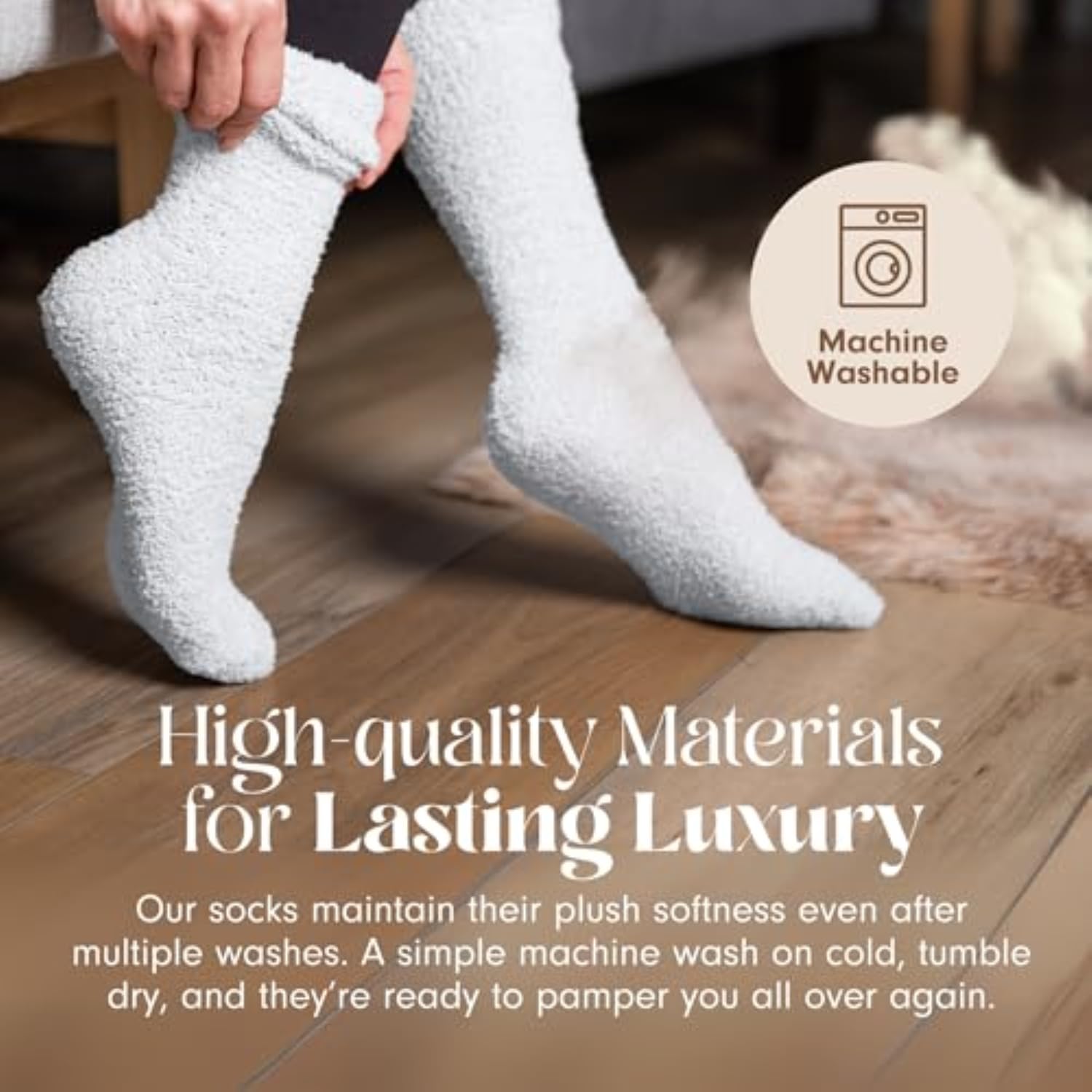 Unboxme Gifts Warm & Cozy Ultra-Luxe Cloud Sock, Gift for Women & Men - Super Soft Luxurious Fabric Sleep Socks