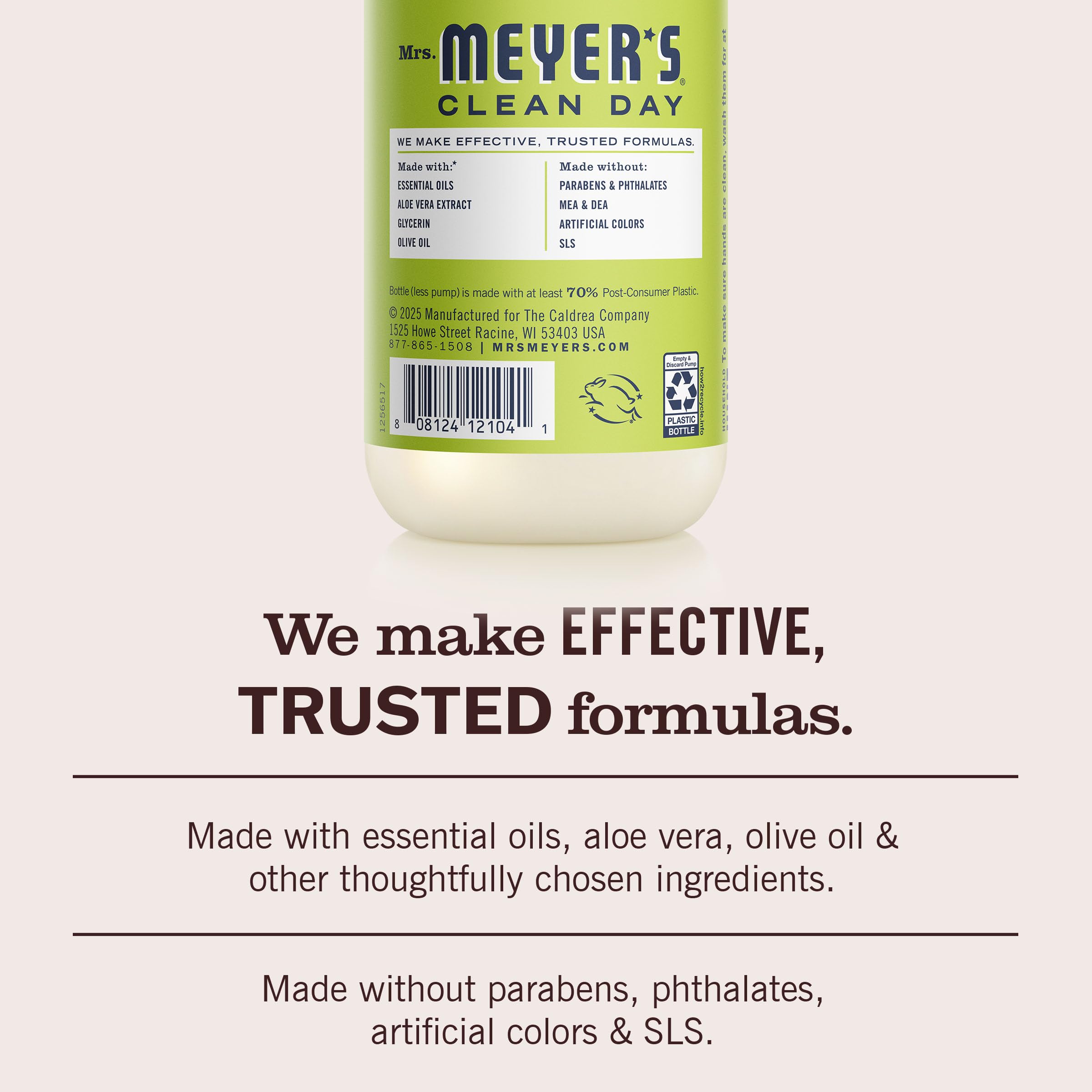 MRS. MEYER'S CLEAN DAY Hand Soap, Made with Essential Oils, Apple, 12.5 fl. oz - Pack of 3