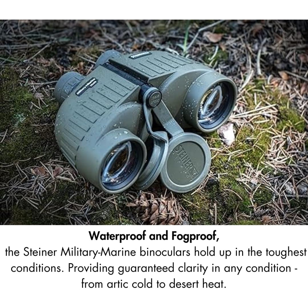 Steiner Military-Marine 7x50mm Binoculars – Legendary Tactical Optics with Sports-Auto-Focus, Floating Prism Shock Absorption, Waterproof, and Heritage Warranty