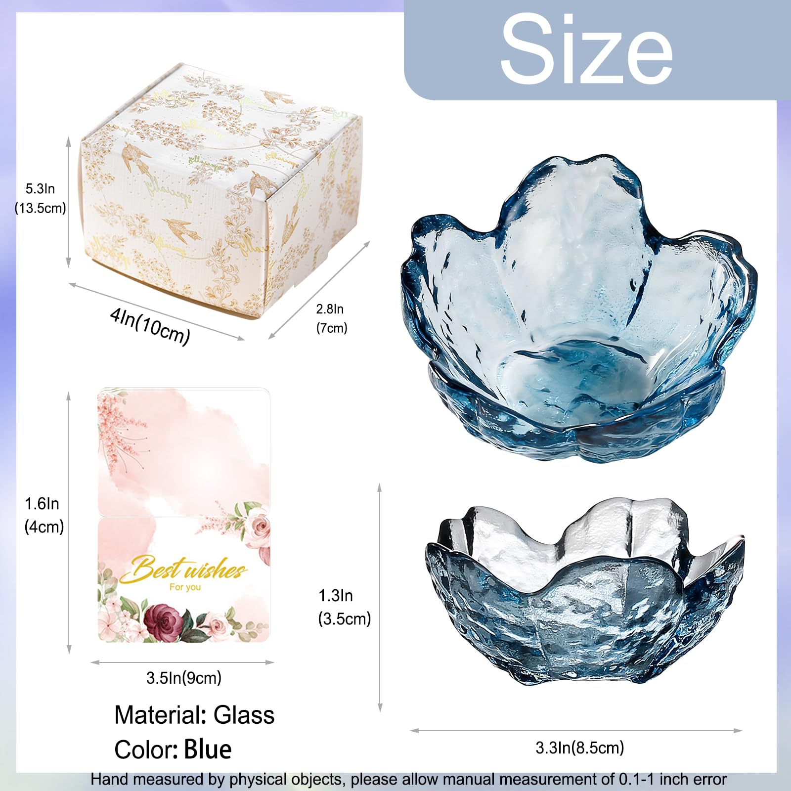 Gifts for Women Trinket Dish Flower Jewelry Dish Pink Glass Ring Holder Jewellery Tray Cute Room Decor Aesthetic Bedroom Accessories Unique Birthday New Home Mothers Day Gifts for Women Friends(2 pcs)