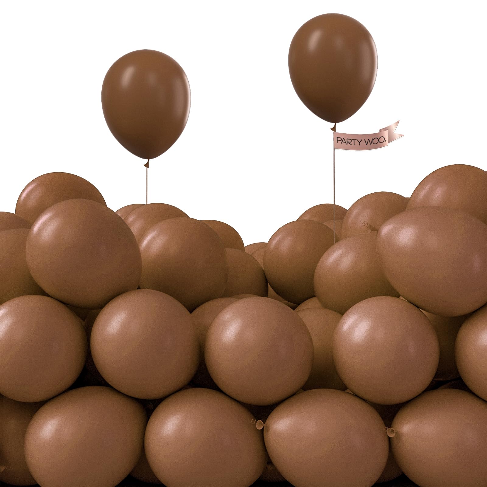 PartyWoo Nude Balloons 50pcs 5 Inch Apricot Boho Fall Neutral Latex Helium Balloons for Graduation Wedding Anniversary Birthday Boy Baby Shower Woodland Boho Theme Party Decorations Brown-F05