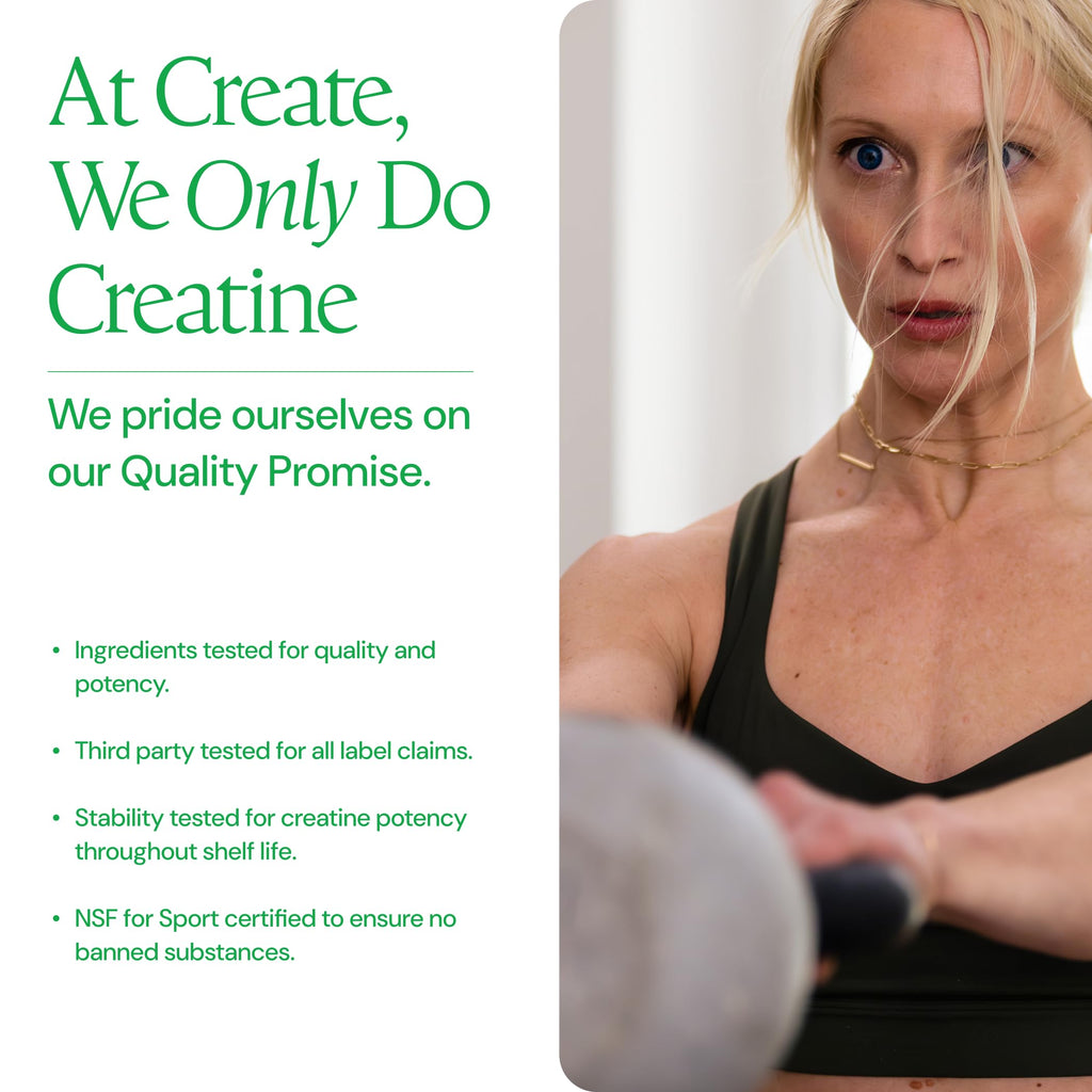 Create Creatine Monohydrate Gummies for Men & Women, Boost Focus, Strength, and Endurance, Anti-Melting Formula, Vegan, Gluten-Free, Non-GMO, 1.5g of Creatine per Gummy (Blue Raspberry)