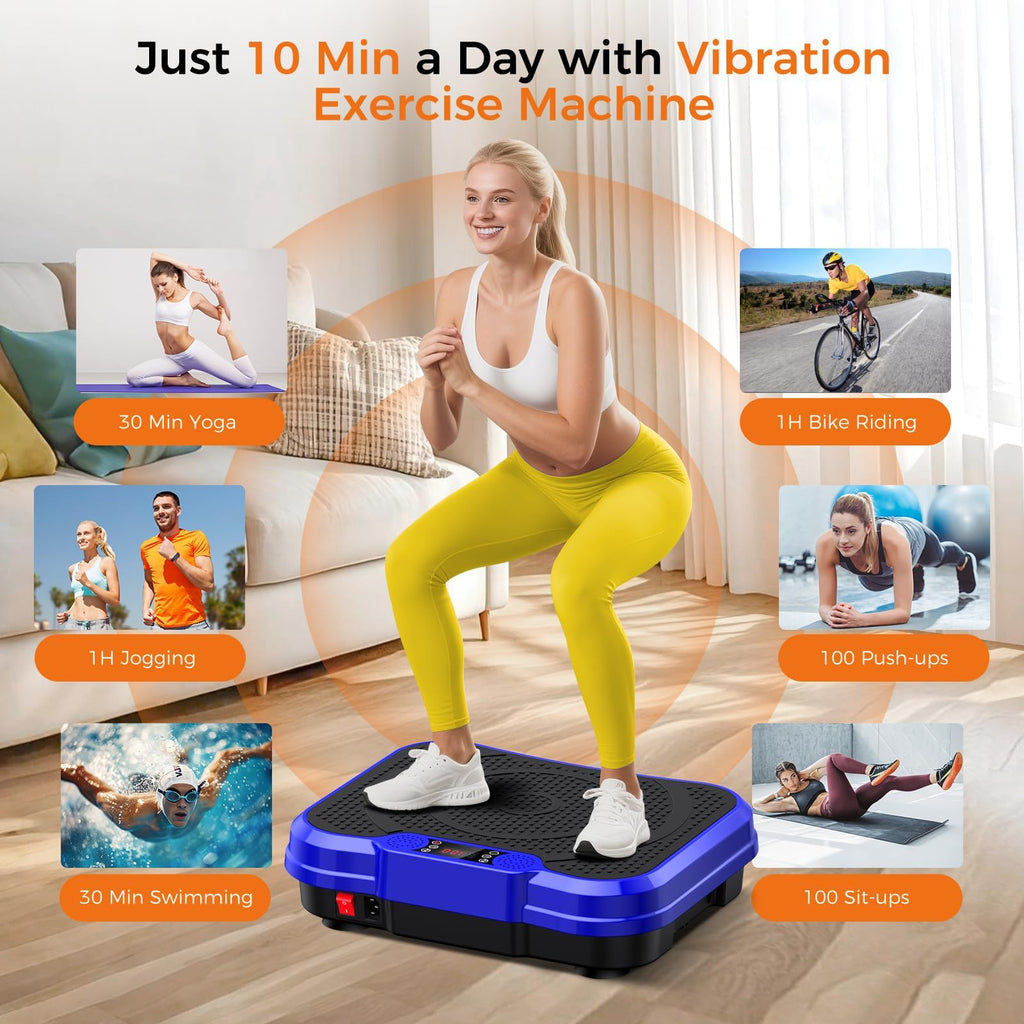 NXSCI Vibration Plate Exercise Machine,Vibrating Platform for Lymphatic Drainage with 250 Speeds,500 lbs Weight Capacity,Vibrated Plates for Weight Loss,Full Body Workout Equipment for Fitness at Home