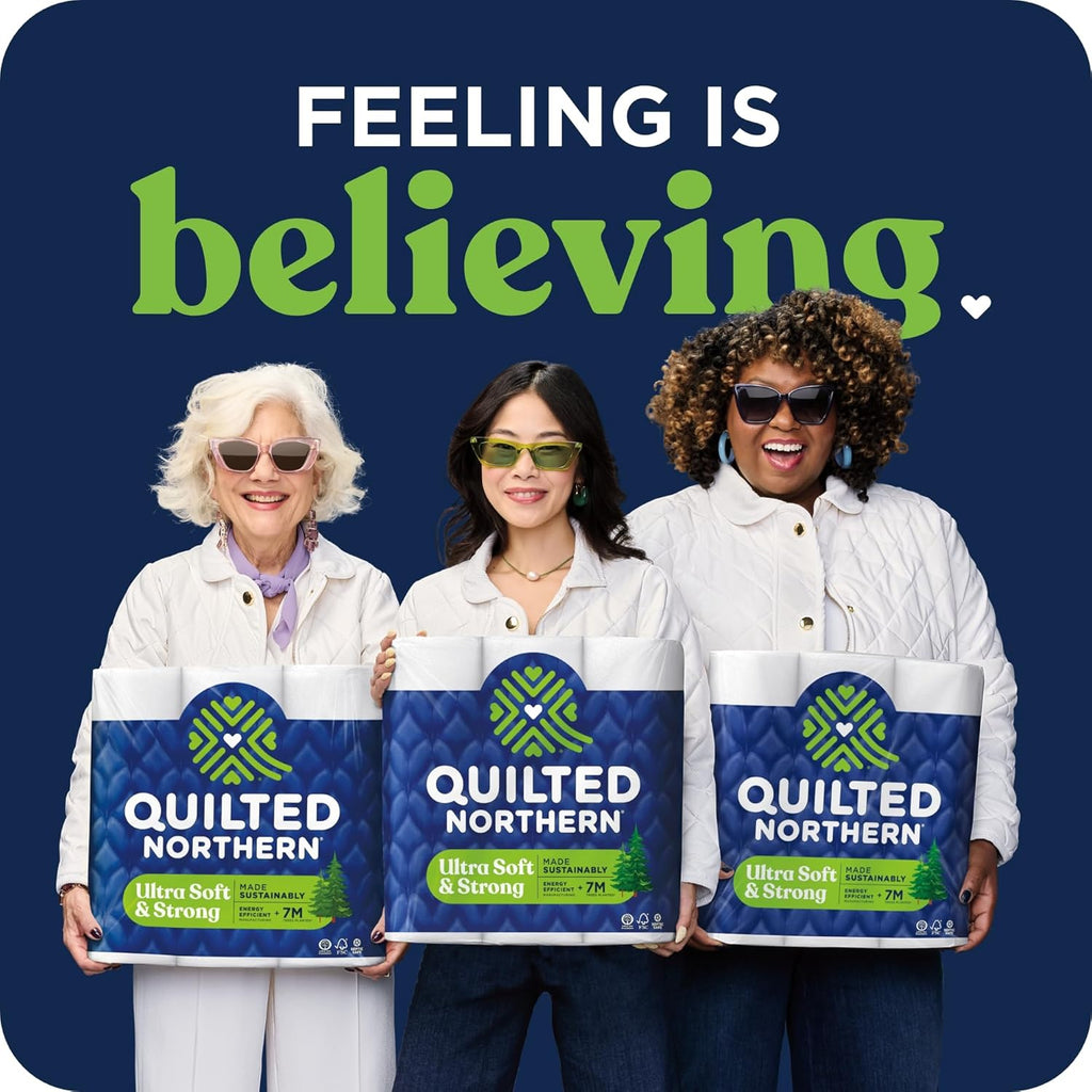 Quilted Northern Ultra Soft & Strong Toilet Paper, 48 Double Rolls, 48 = 96 Regular Rolls,12 Count (Pack of 4)