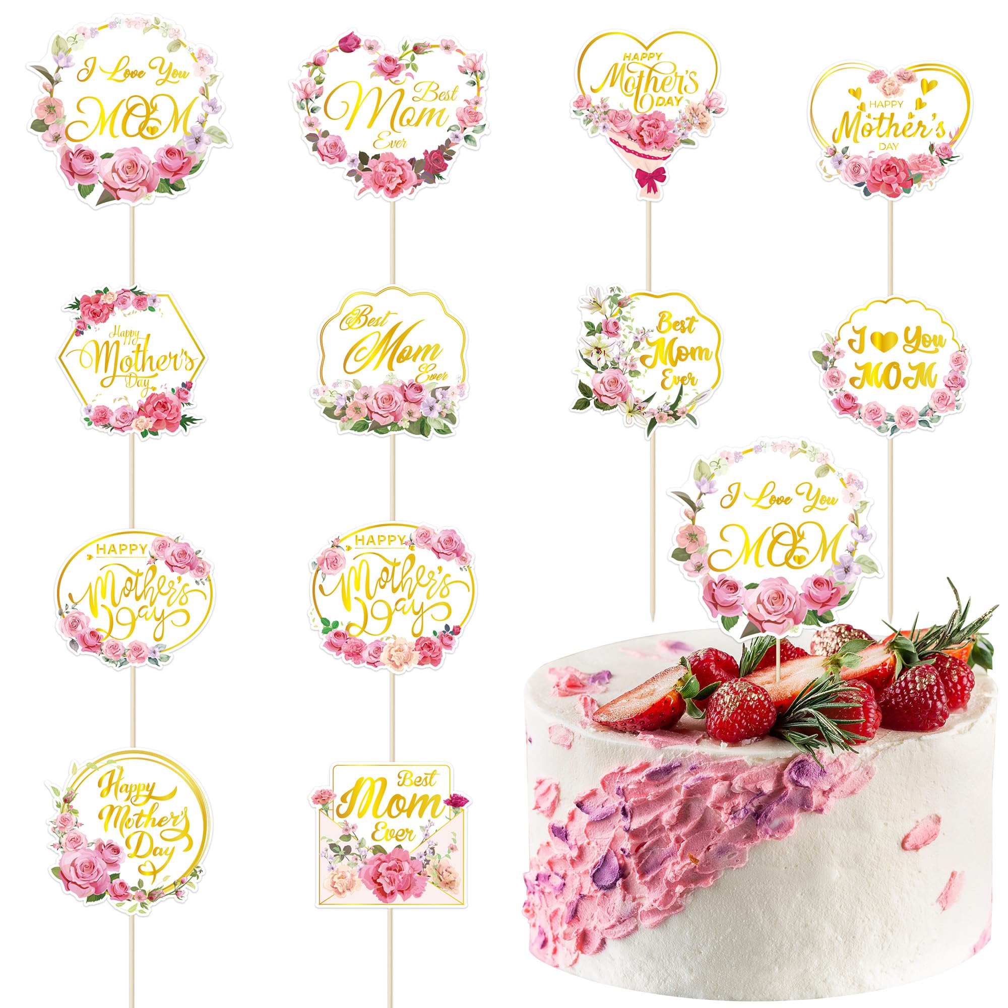30 PCS Derby Cupcake Toppers, 15 Style Derby Decorations, Run for the Roses Horseshoe Design Horse Cupcake Toppers Horses Toothpicks, Horse Racing Theme Decor