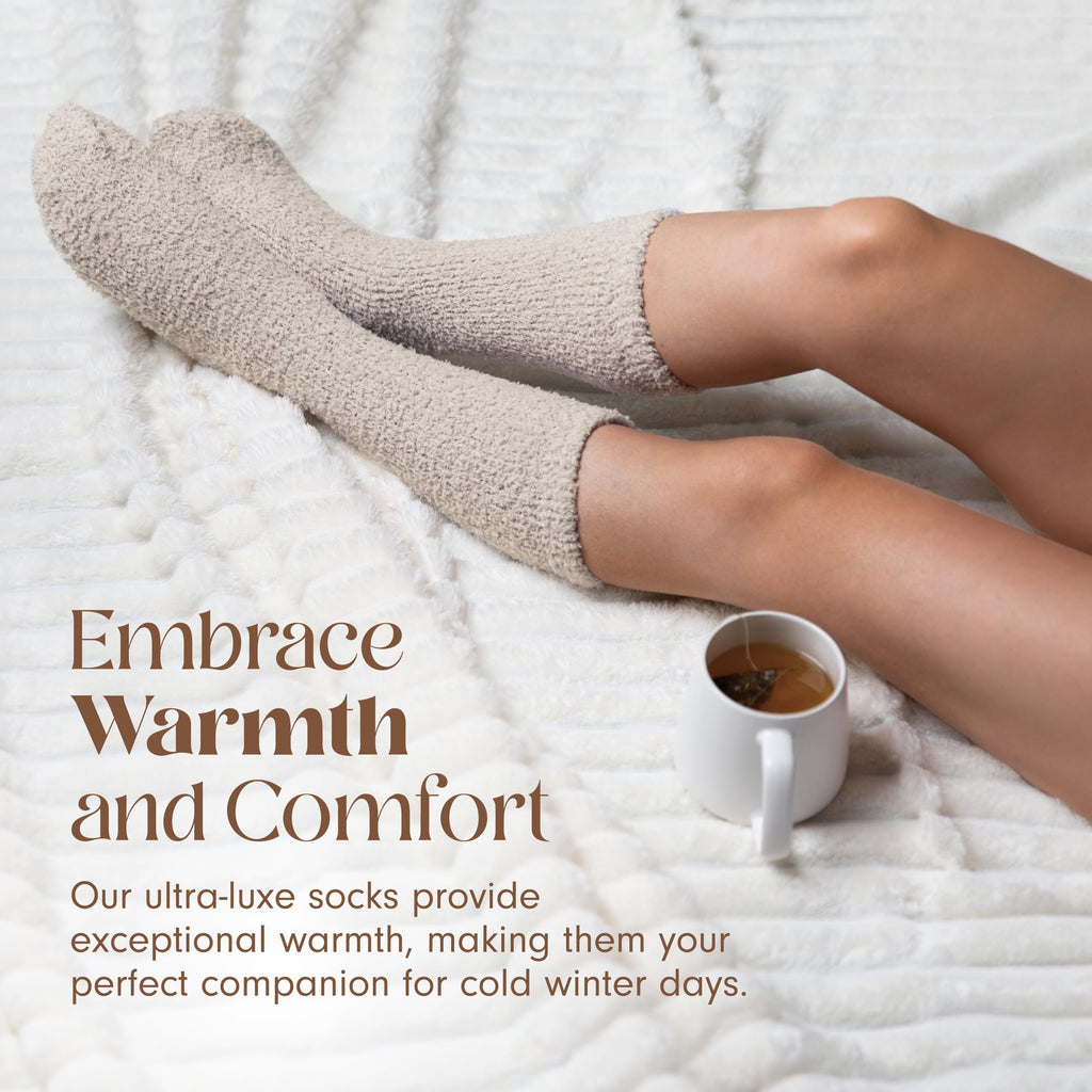Unboxme Gifts Warm & Cozy Ultra-Luxe Cloud Sock, Gift for Women & Men - Super Soft Luxurious Fabric Sleep Socks