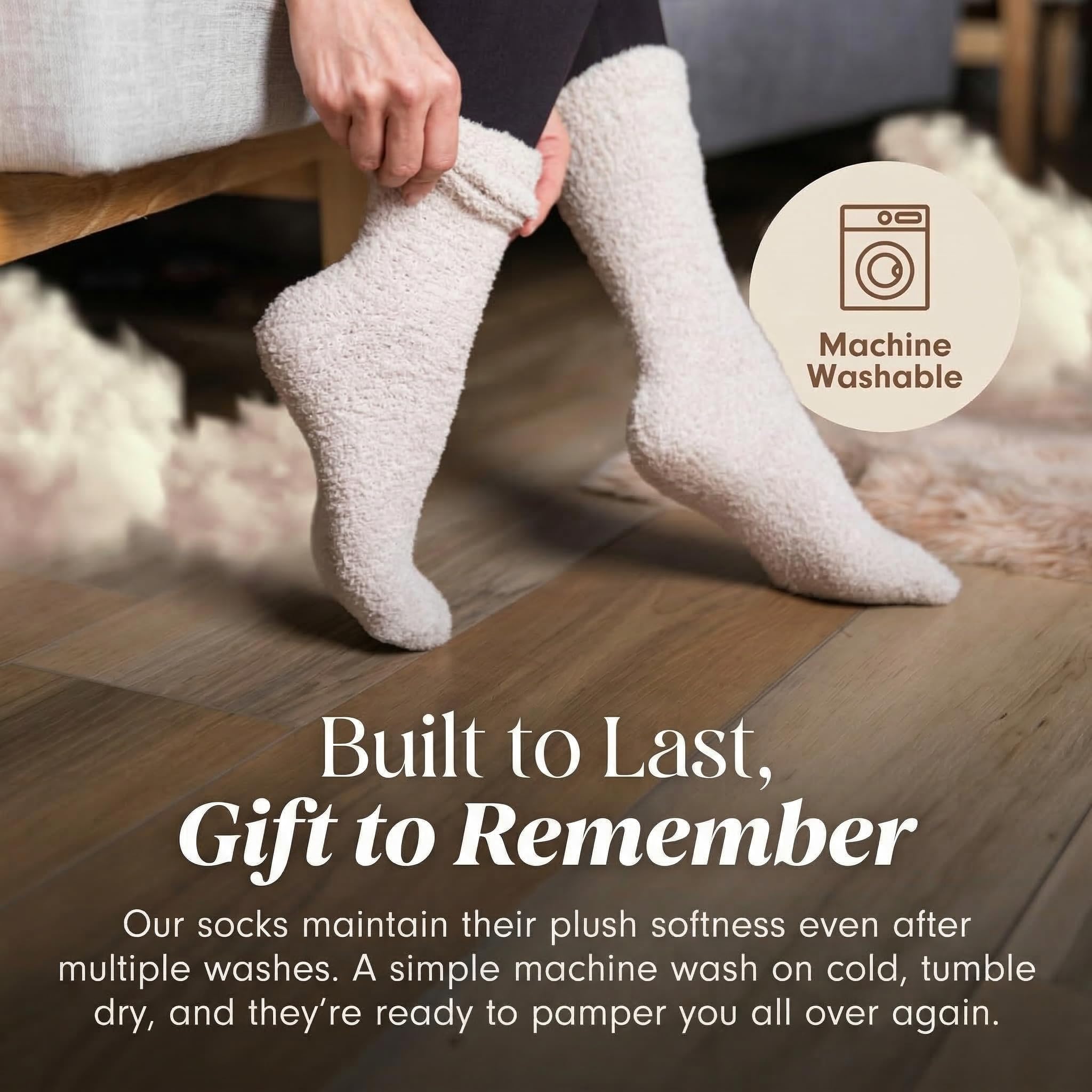 Unboxme Gifts Warm & Cozy Ultra-Luxe Cloud Sock, Gift for Women & Men - Super Soft Luxurious Fabric Sleep Socks
