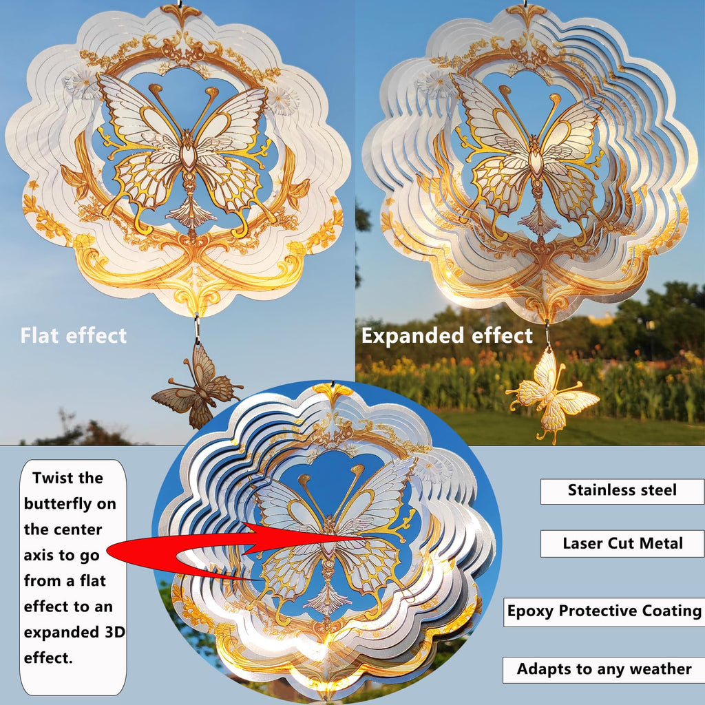 DJUAN 4th of July Decorations,12in American Flag Patriotic Wind Spinner Fourth of July Decor Outdoor,Garden Wind Spinners Patriotic Decor Independence Day Decorations for Yard,Garden,Patio