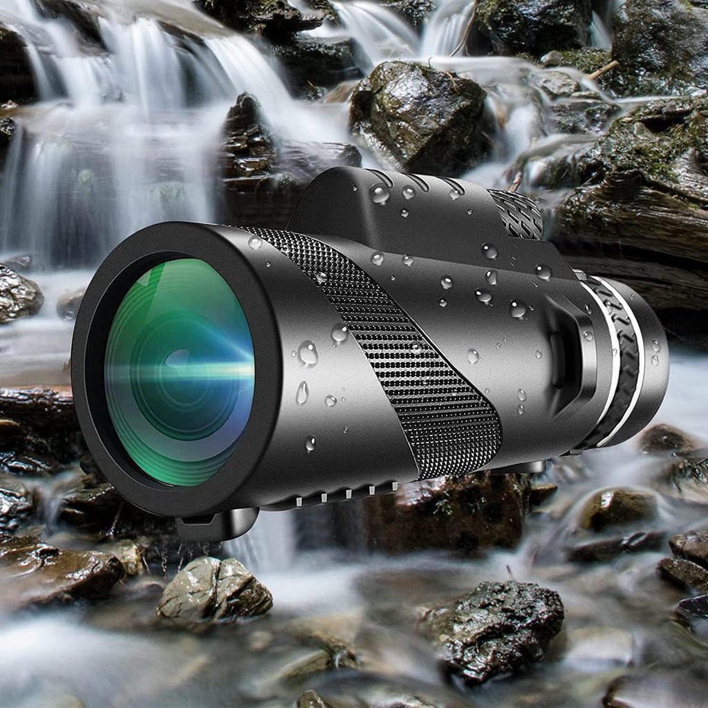 Monocular Telescope 80x100 High Powered Monoculars High Definition for Adults High Powered with Smartphone Adapter Telescope Wildlife Bird Watching Travel Camping Hiking Green