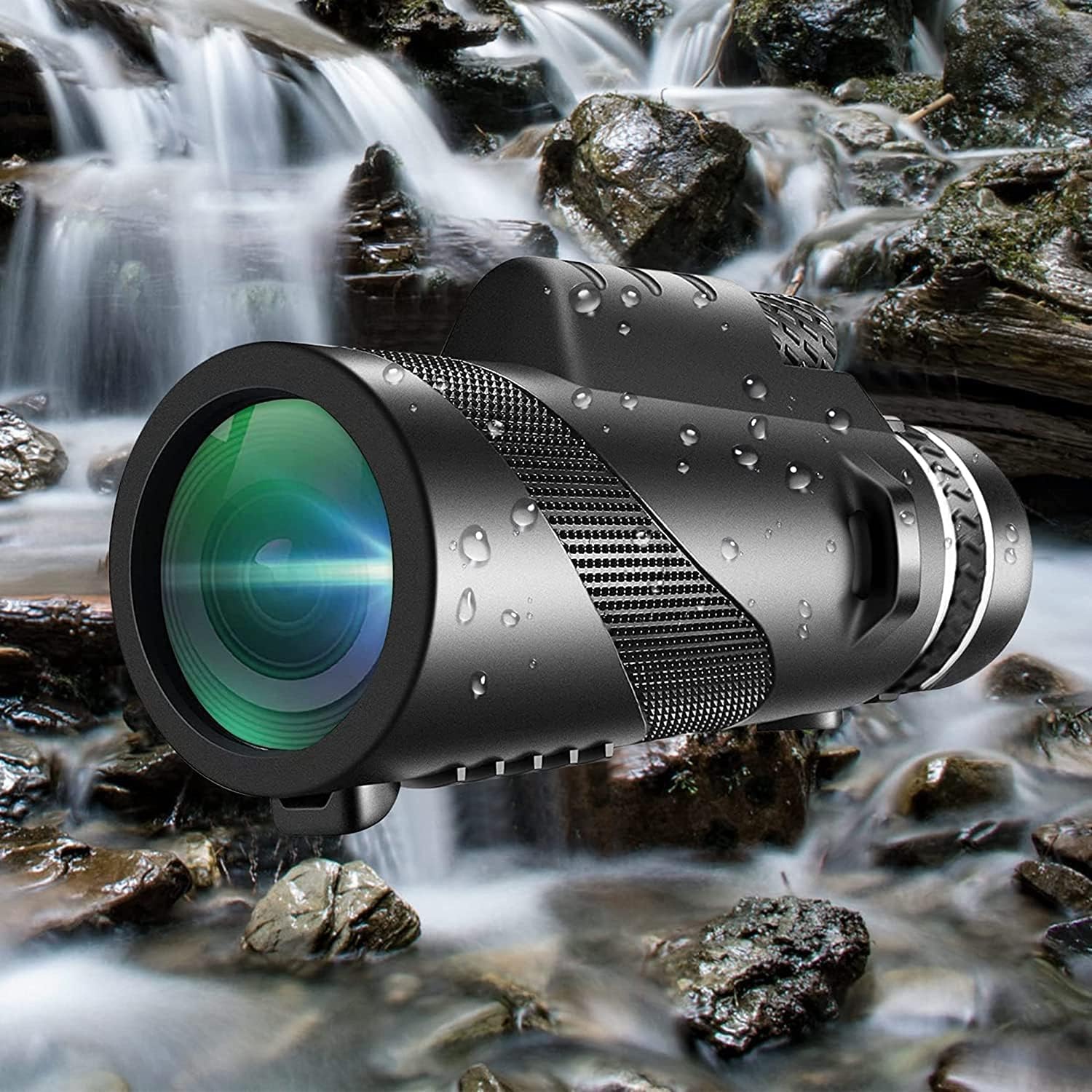 Monocular Telescope 80x100 High Powered Monoculars High Definition for Adults High Powered with Smartphone Adapter Telescope Wildlife Bird Watching Travel Camping Hiking Green