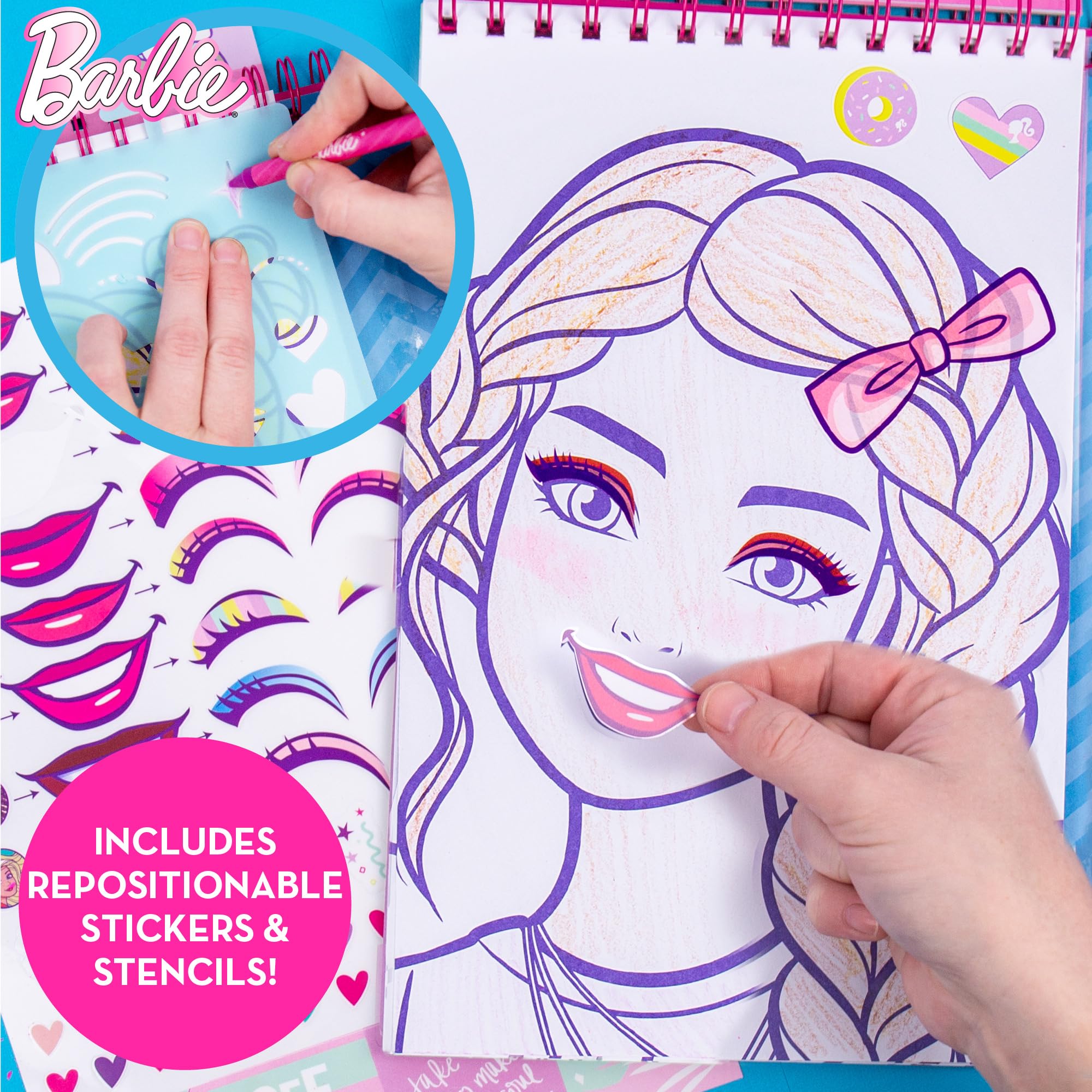 Horizon Group USA LOL OMG Make-Up Artist Magazine DIY Craft Kit, Design with Crayons, Stickers & More.Create Fashionable Looks Using Over 130 Stencil Designs & 200 Stickers