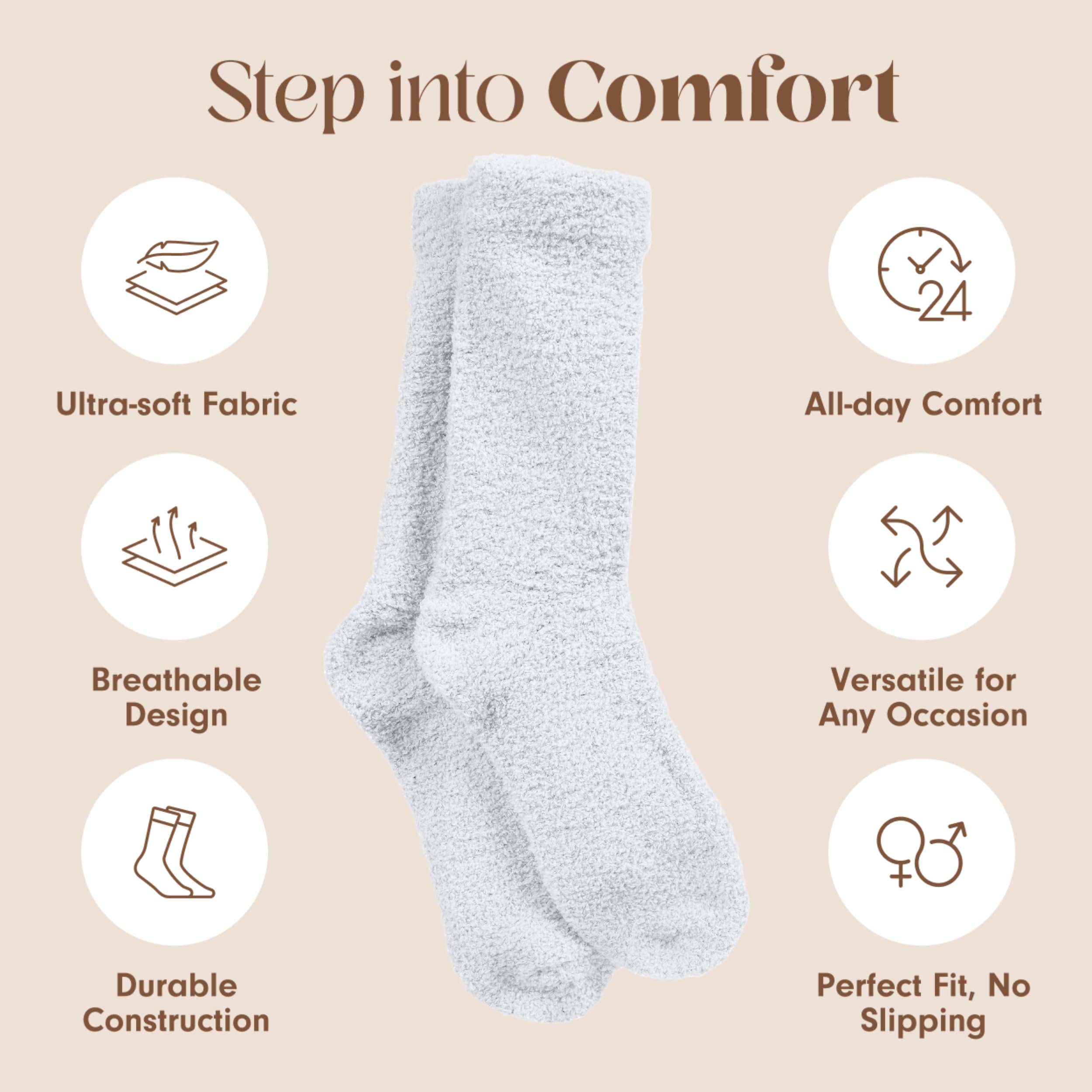 Unboxme Gifts Warm & Cozy Ultra-Luxe Cloud Sock, Gift for Women & Men - Super Soft Luxurious Fabric Sleep Socks