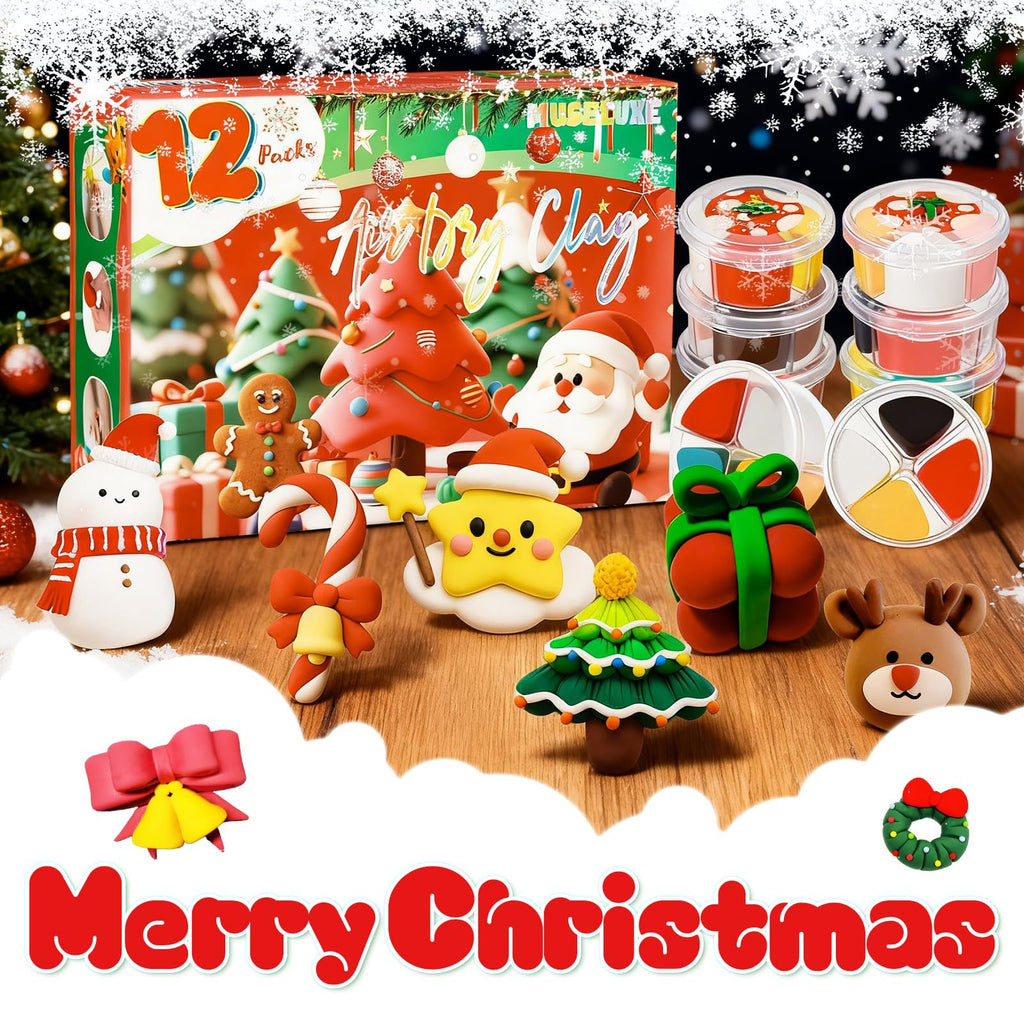 MuseLuxe Air Dry Clay - 32 Colors Modeling Clay Kit with 3 Sculpting Tools,Safe & Non-Toxic,DIY Magic Gifts Toys for Boys,Girls,Kids