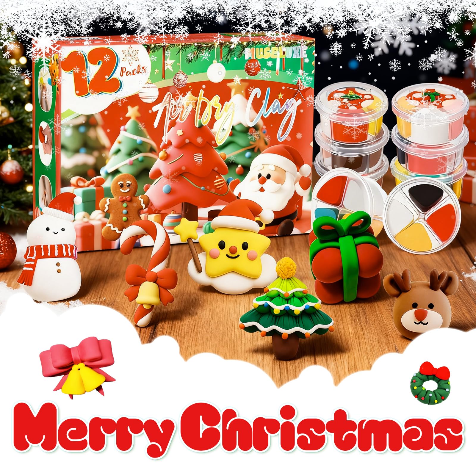 MuseLuxe Air Dry Clay - 32 Colors Modeling Clay Kit with 3 Sculpting Tools,Safe & Non-Toxic,DIY Magic Gifts Toys for Boys,Girls,Kids