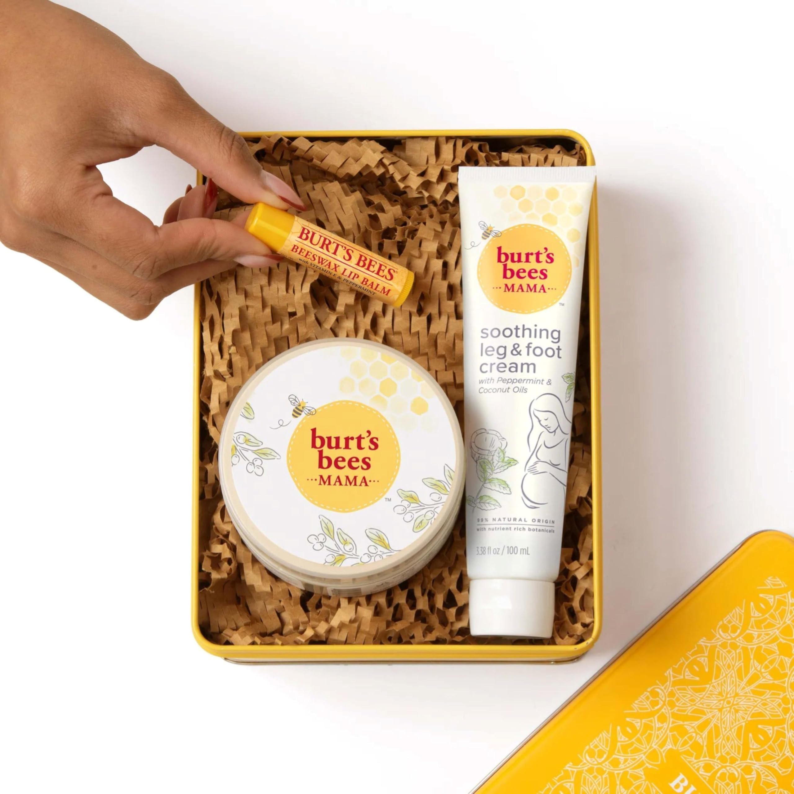 Burt's Bees Mothers Day Gifts Ideas - Classics Set, 6 Products in Giftable Tin – Cuticle Cream, Hand Salve, Lip Balm, Res-Q Ointment, Hand Repair and Foot Cream