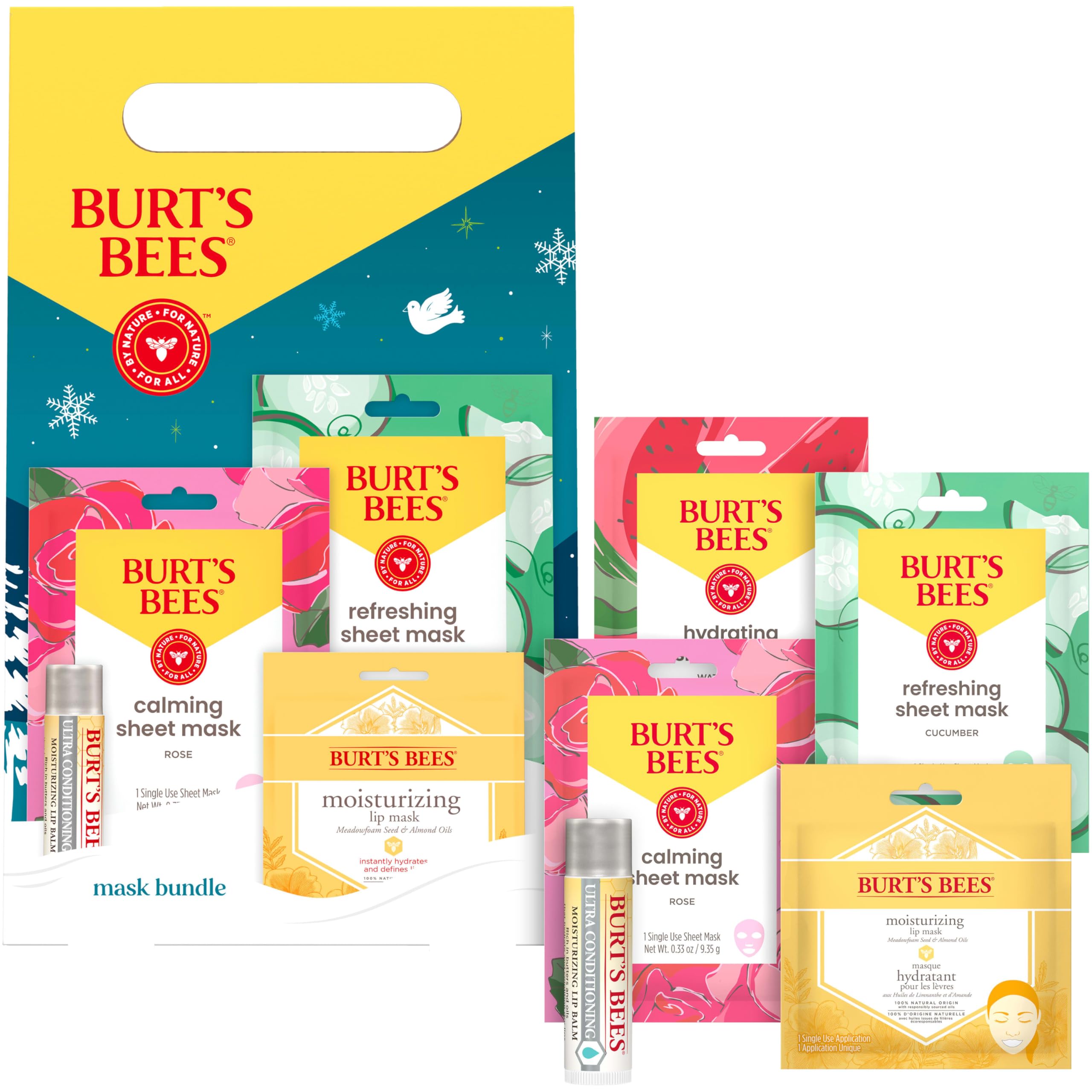 Burt's Bees Mothers Day Gifts Ideas - Classics Set, 6 Products in Giftable Tin – Cuticle Cream, Hand Salve, Lip Balm, Res-Q Ointment, Hand Repair and Foot Cream