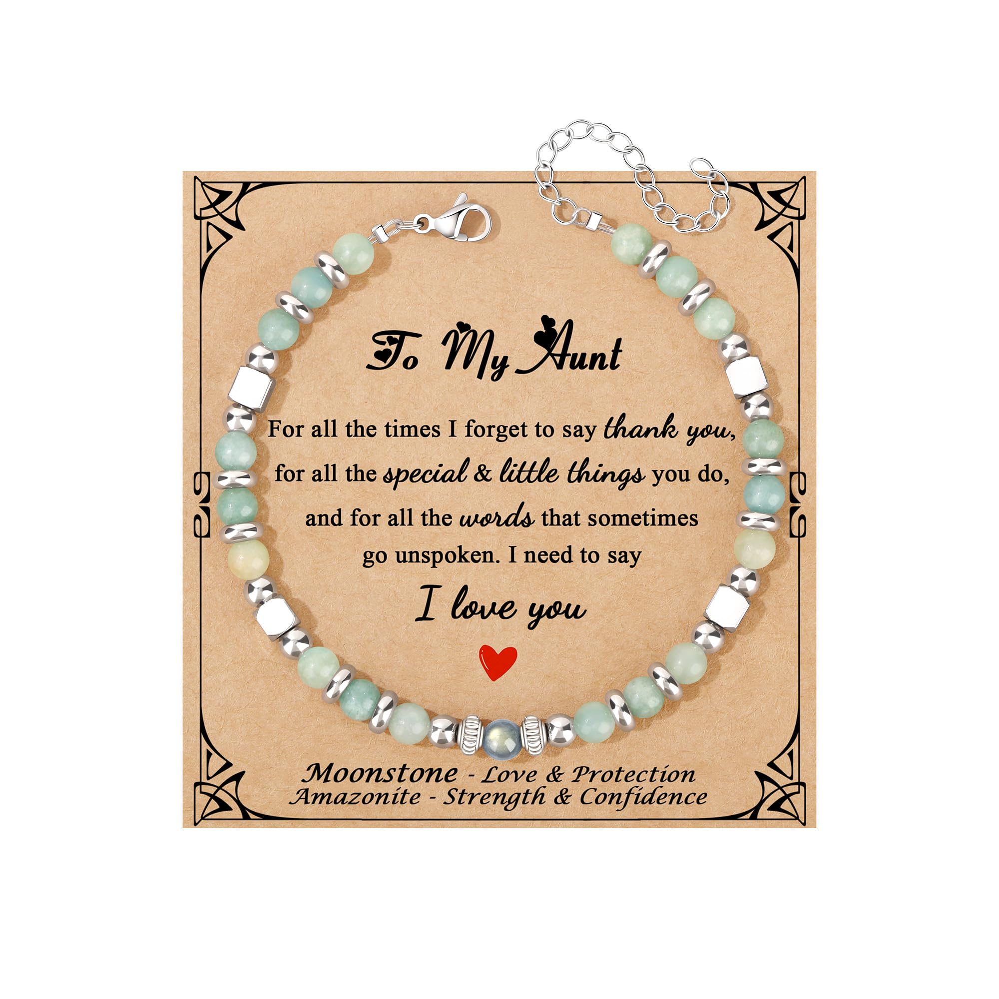 JoycuFF 𝗚𝗶𝗳𝘁𝘀 𝗳𝗼𝗿 𝗪𝗼𝗺𝗲𝗻 𝗠𝗼𝗼𝗻𝘀𝘁𝗼𝗻𝗲 𝗕𝗿𝗮𝗰𝗲𝗹𝗲𝘁 Amazonite Colorful Imperial Jasper Stainless Steel Beads Bracelets, Mothers Day Birthday Christmas Valentines Graduation Gifts