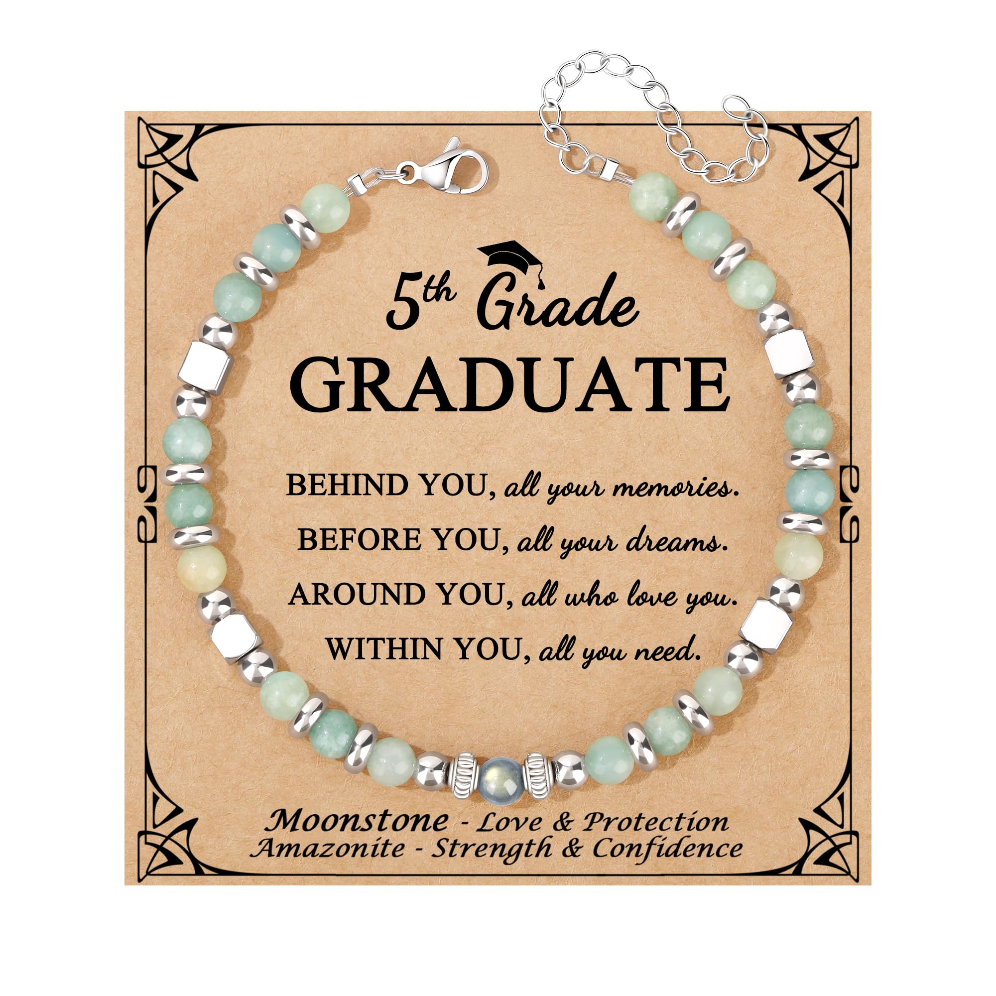 JoycuFF 𝗚𝗶𝗳𝘁𝘀 𝗳𝗼𝗿 𝗪𝗼𝗺𝗲𝗻 𝗠𝗼𝗼𝗻𝘀𝘁𝗼𝗻𝗲 𝗕𝗿𝗮𝗰𝗲𝗹𝗲𝘁 Amazonite Colorful Imperial Jasper Stainless Steel Beads Bracelets, Mothers Day Birthday Christmas Valentines Graduation Gifts