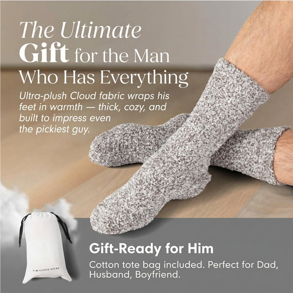 Unboxme Gifts Warm & Cozy Ultra-Luxe Cloud Sock, Gift for Women & Men - Super Soft Luxurious Fabric Sleep Socks
