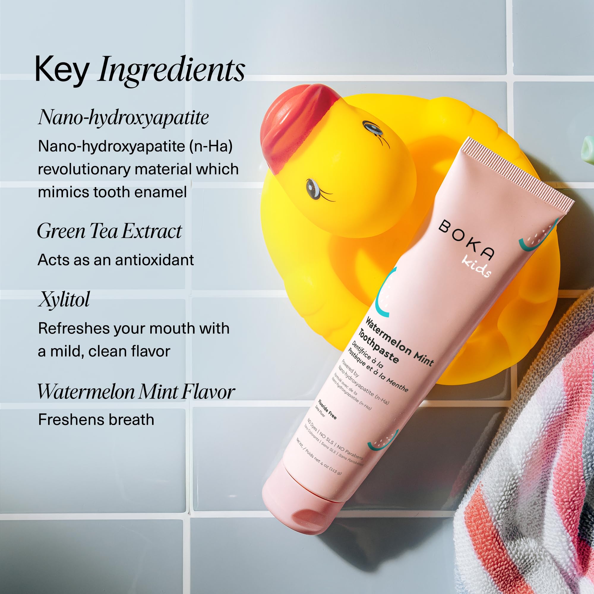 Boka Fluoride Free Toothpaste Nano Hydroxyapatite Toothpaste - Strawberry Mango Flavor, 1.3 oz 2pk US Manufactured