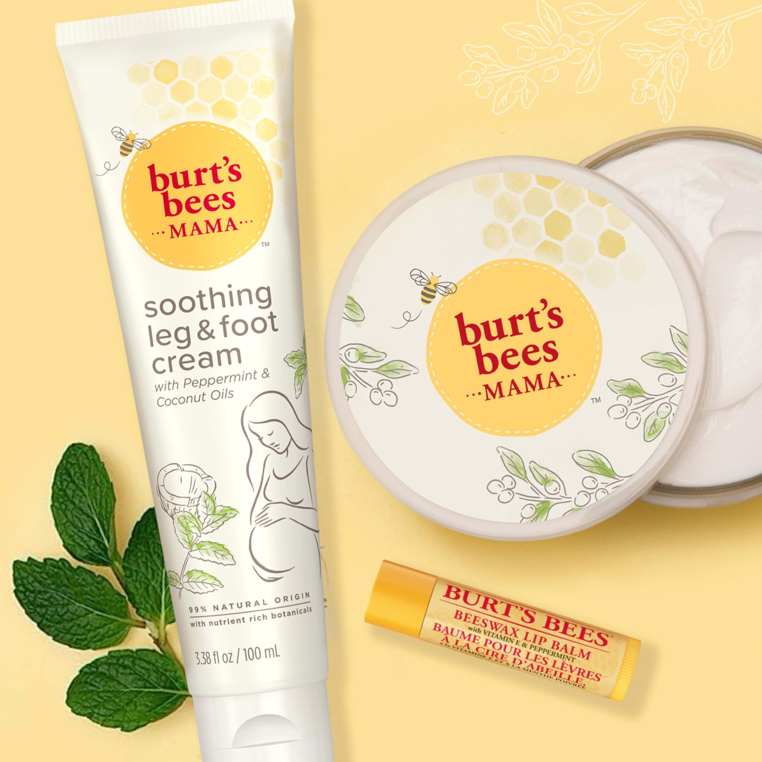 Burt's Bees Mothers Day Gifts Ideas - Classics Set, 6 Products in Giftable Tin – Cuticle Cream, Hand Salve, Lip Balm, Res-Q Ointment, Hand Repair and Foot Cream