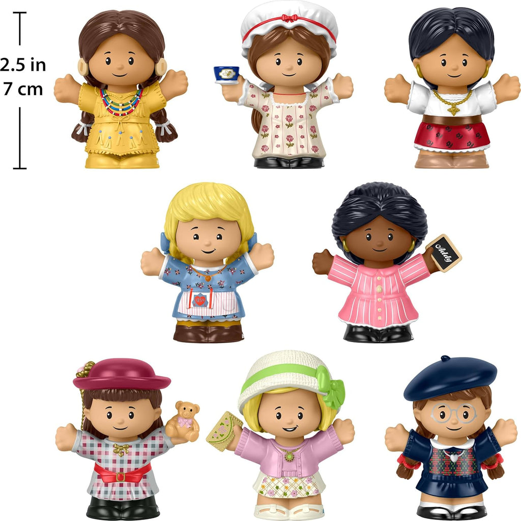 Little People Collector American Girl 40th Anniversary Special Edition Figure Set for Fans, 8 Characters in a Display Package