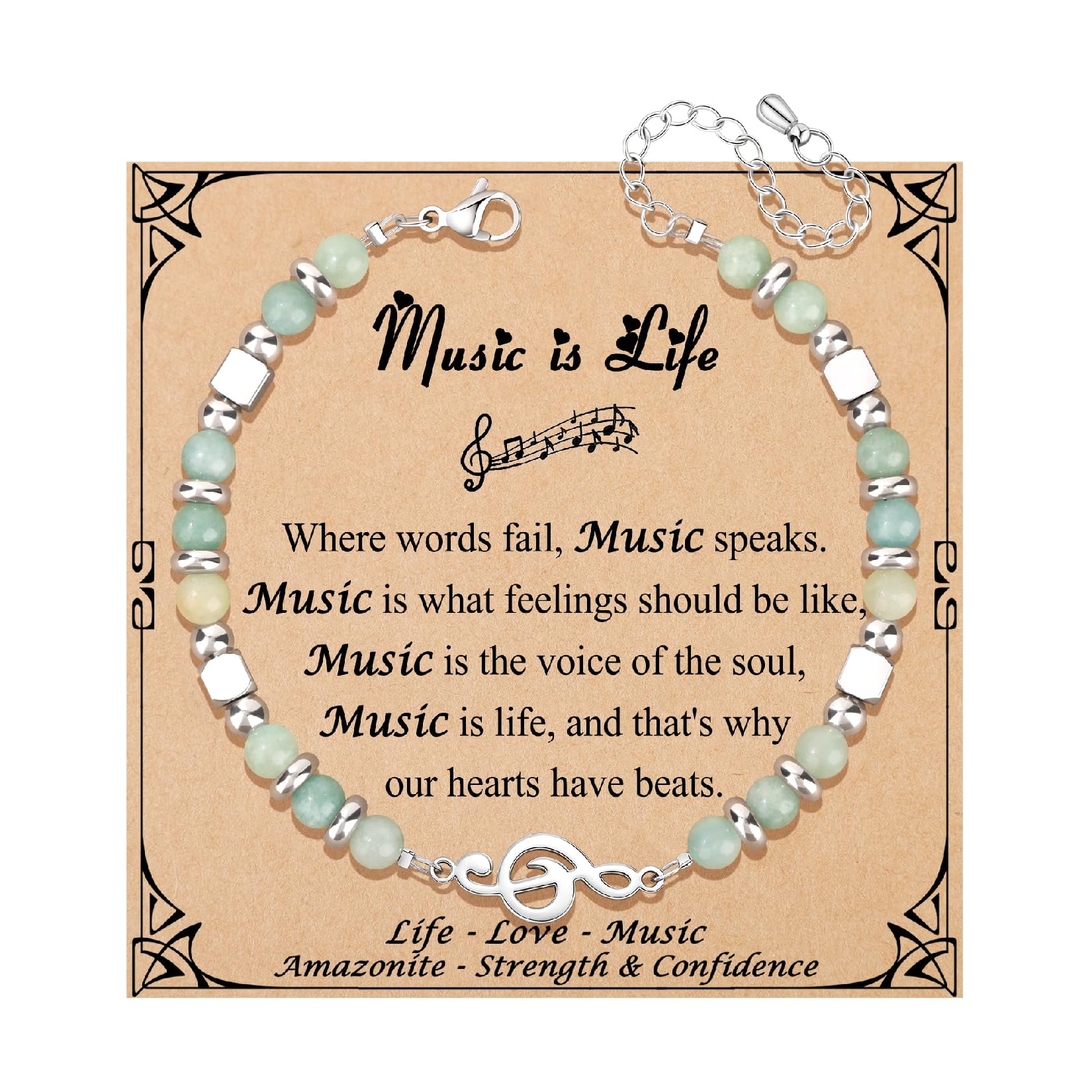 JoycuFF 𝗚𝗶𝗳𝘁𝘀 𝗳𝗼𝗿 𝗪𝗼𝗺𝗲𝗻 𝗠𝗼𝗼𝗻𝘀𝘁𝗼𝗻𝗲 𝗕𝗿𝗮𝗰𝗲𝗹𝗲𝘁 Amazonite Colorful Imperial Jasper Stainless Steel Beads Bracelets, Mothers Day Birthday Christmas Valentines Graduation Gifts