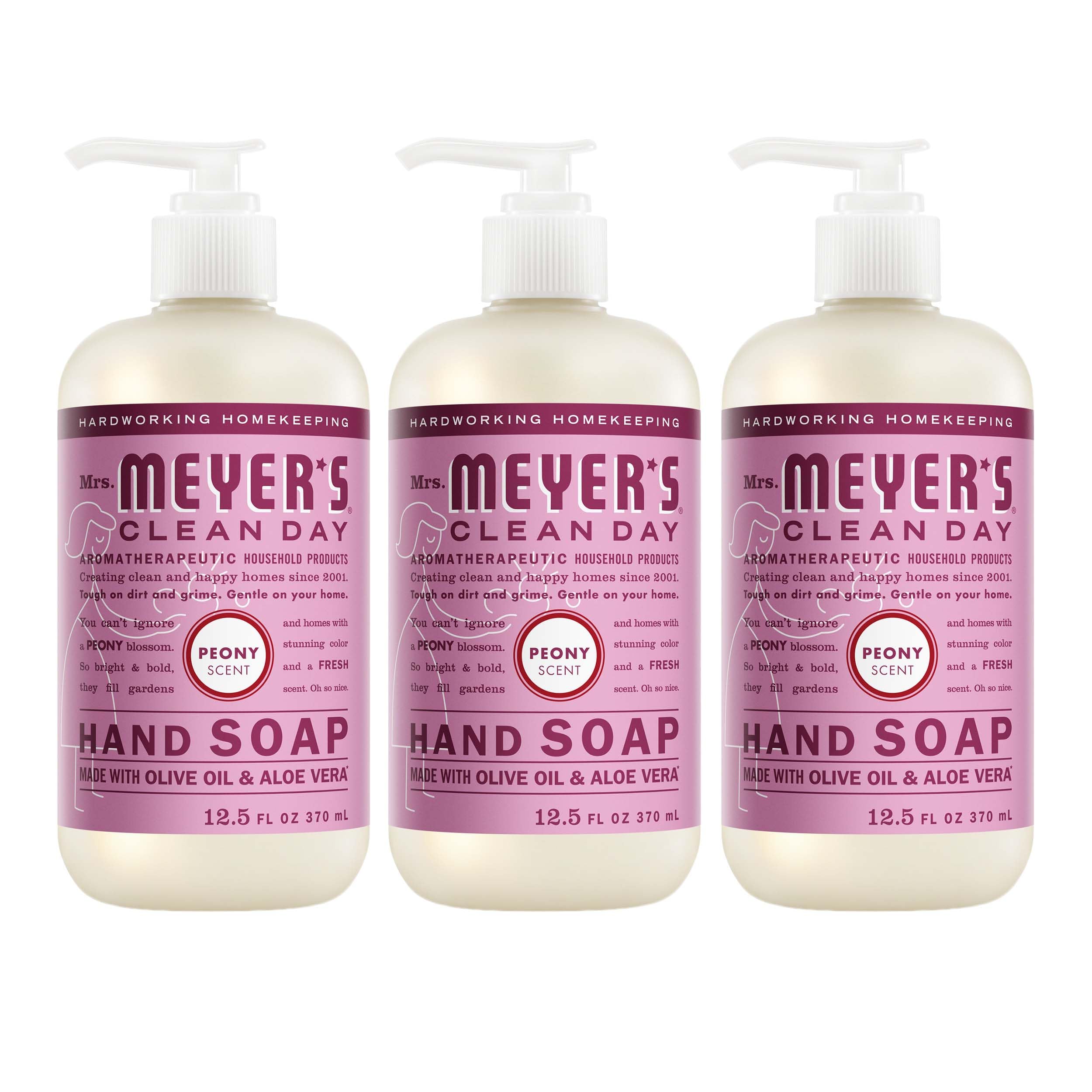 MRS. MEYER'S CLEAN DAY Hand Soap, Made with Essential Oils, Apple, 12.5 fl. oz - Pack of 3